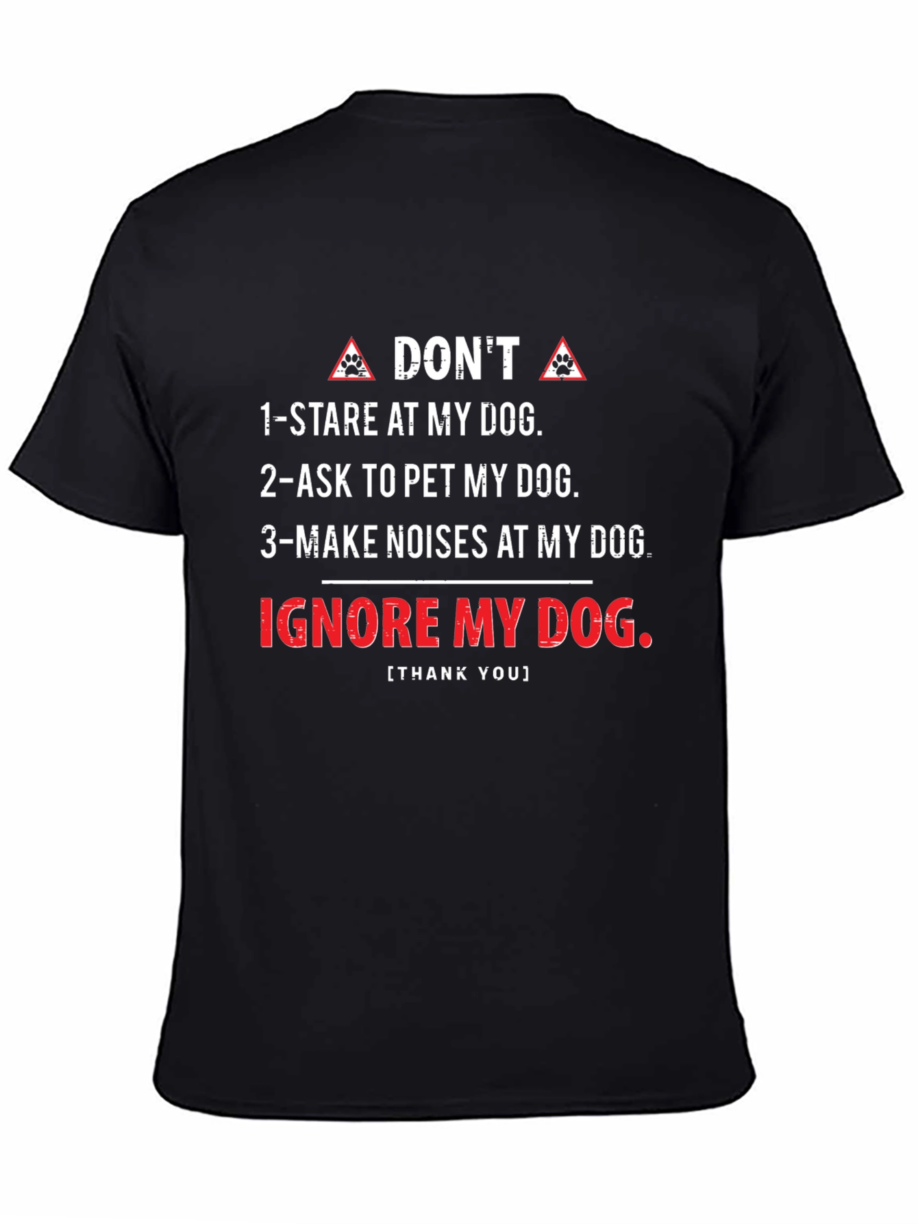 Black Dog Lover T-Shirt - Rules to Follow view 4