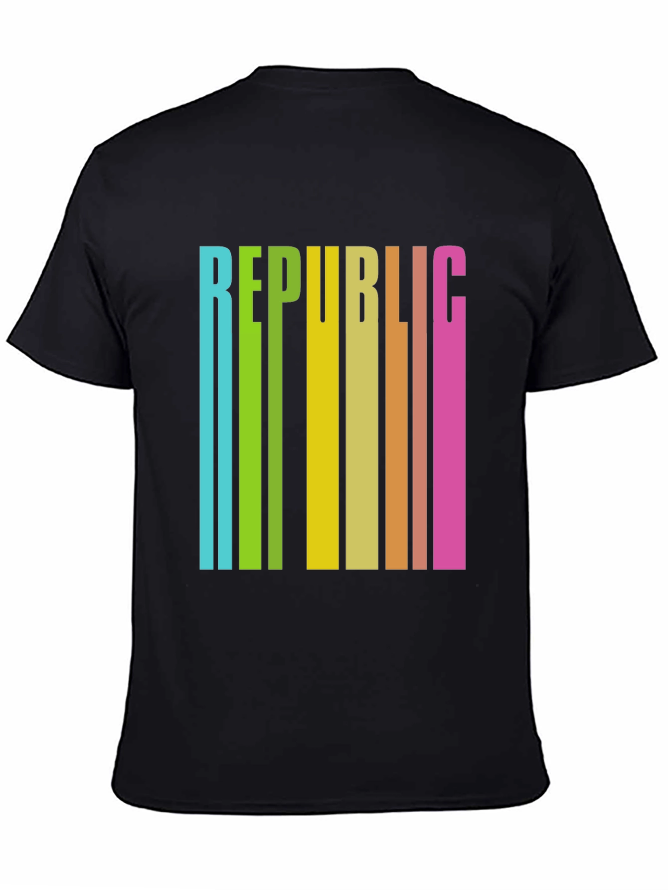 Black Republic Retro Striped Graphic Tee view 4
