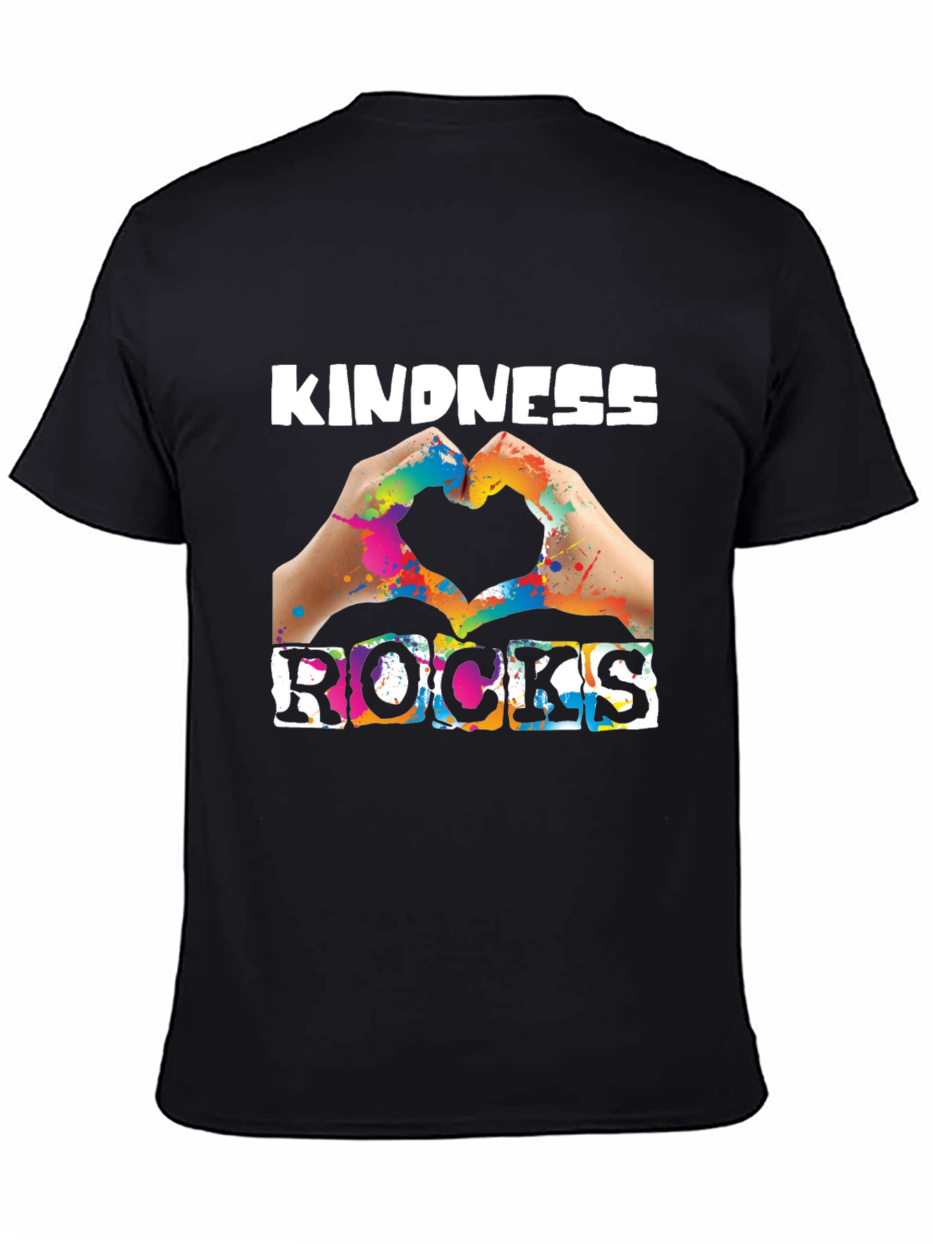 Black Kindness Rocks Graphic Tee - Black view 4