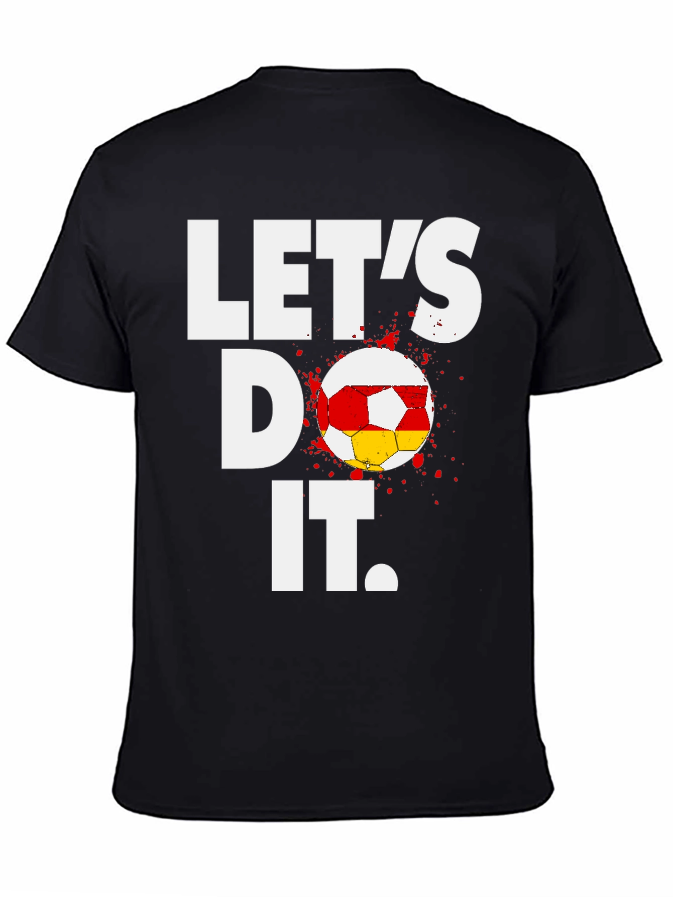 Black Let's Do It Soccer T-Shirt - Black Cotton Tee view 4