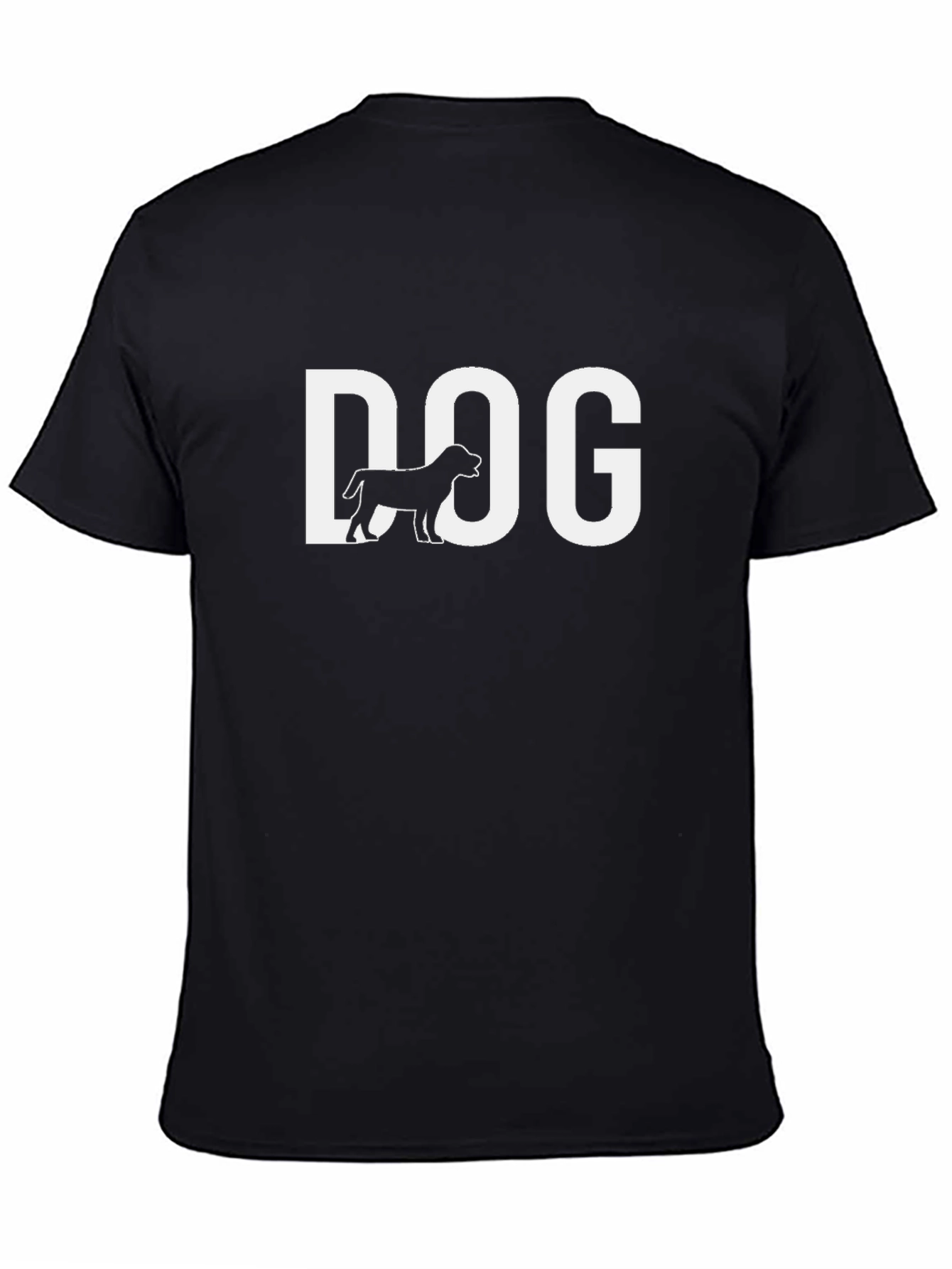 Black Dog Graphic Tee - Black Cotton Casual T-Shirt view 4