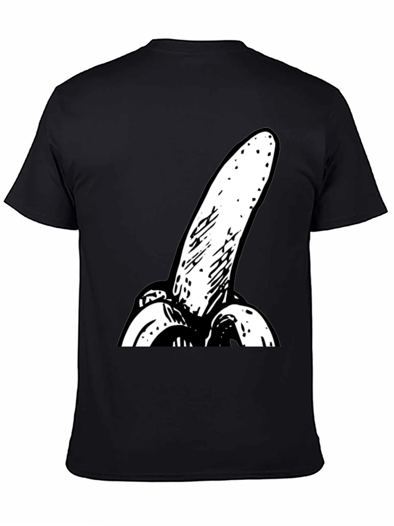 Black Novelty Banana Graphic Black T-Shirt view 4