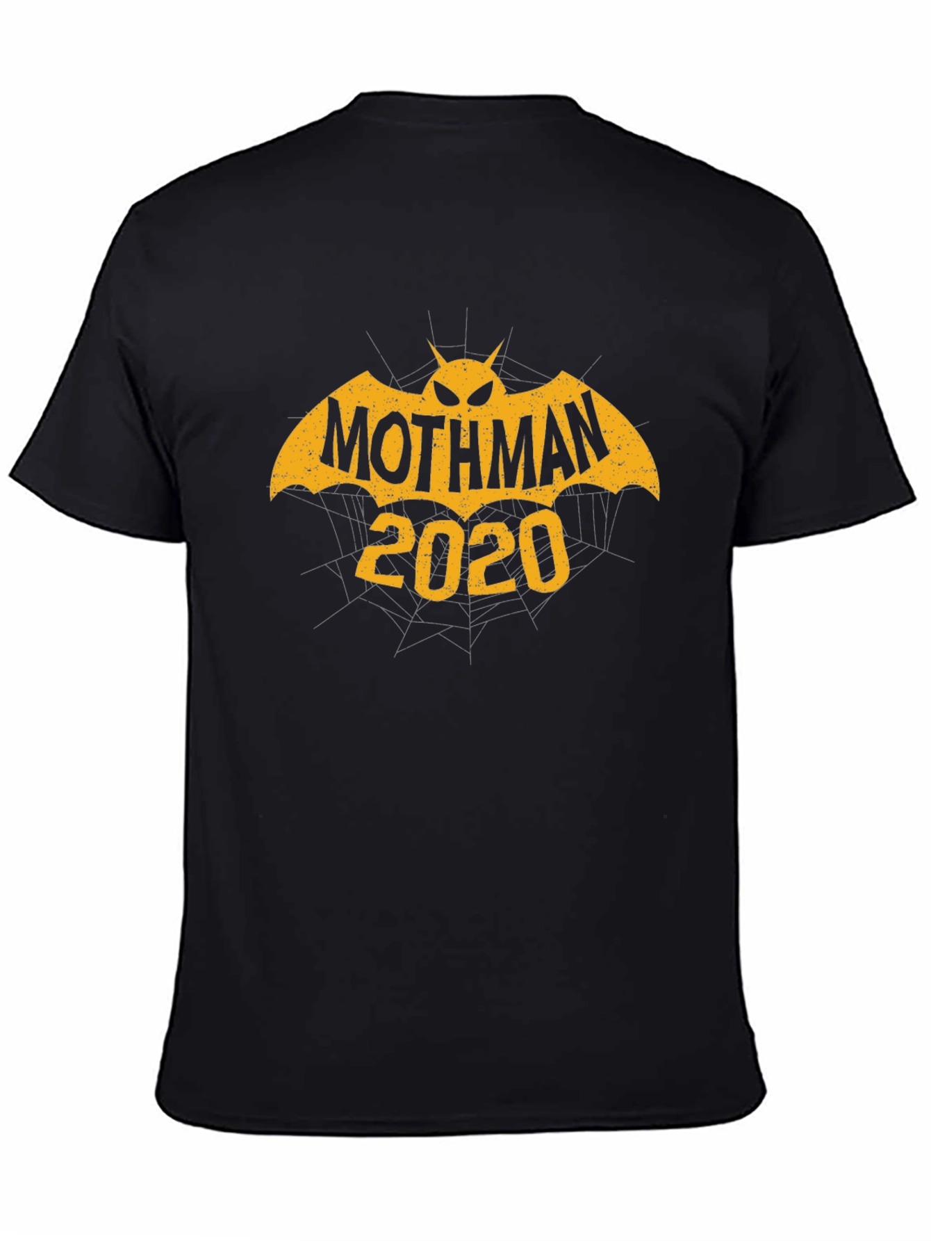Black Mothman 2020 Graphic Tee - Black Cotton T-Shirt view 4