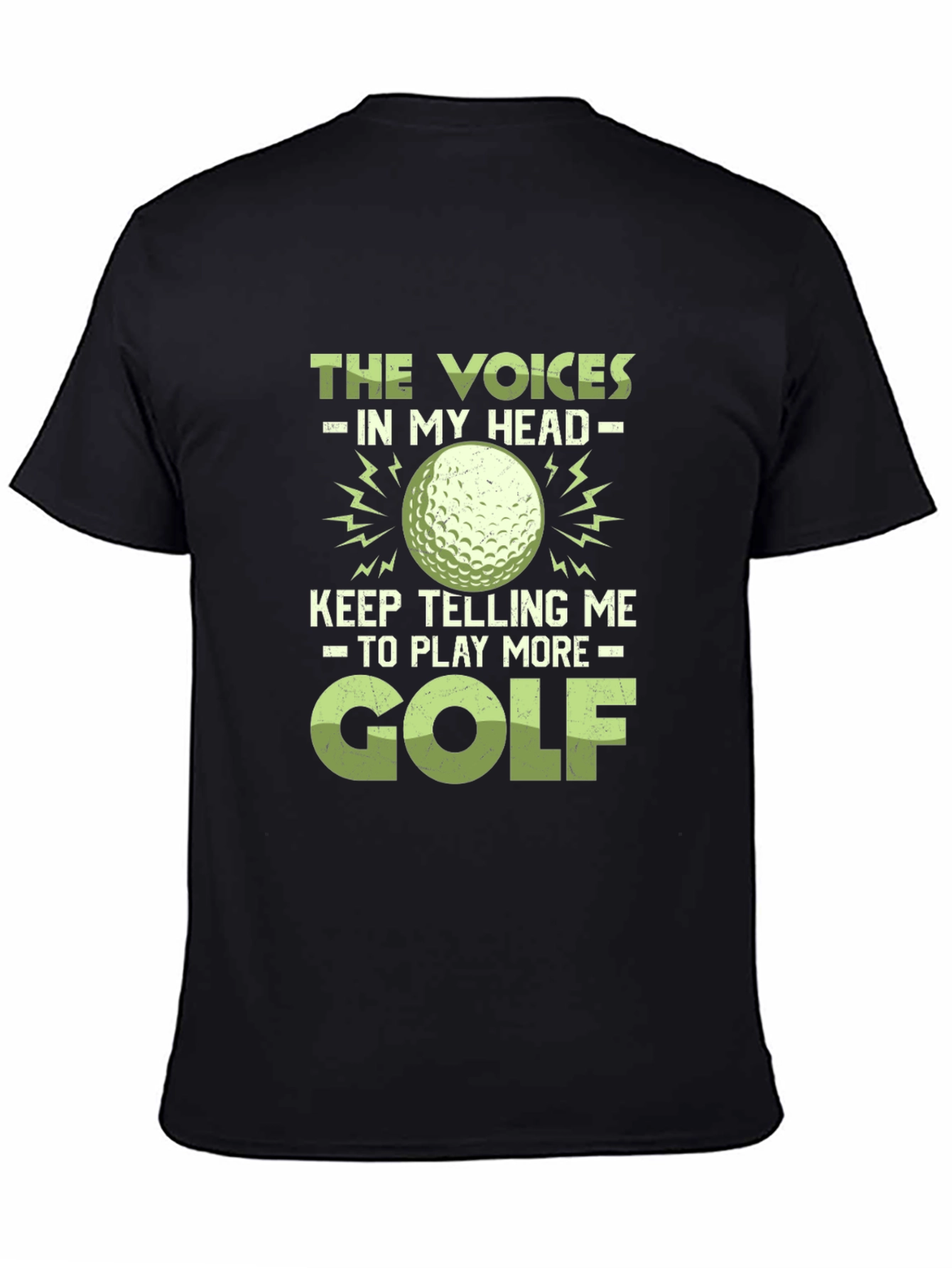 Black Voices in My Head Golf T-Shirt view 4