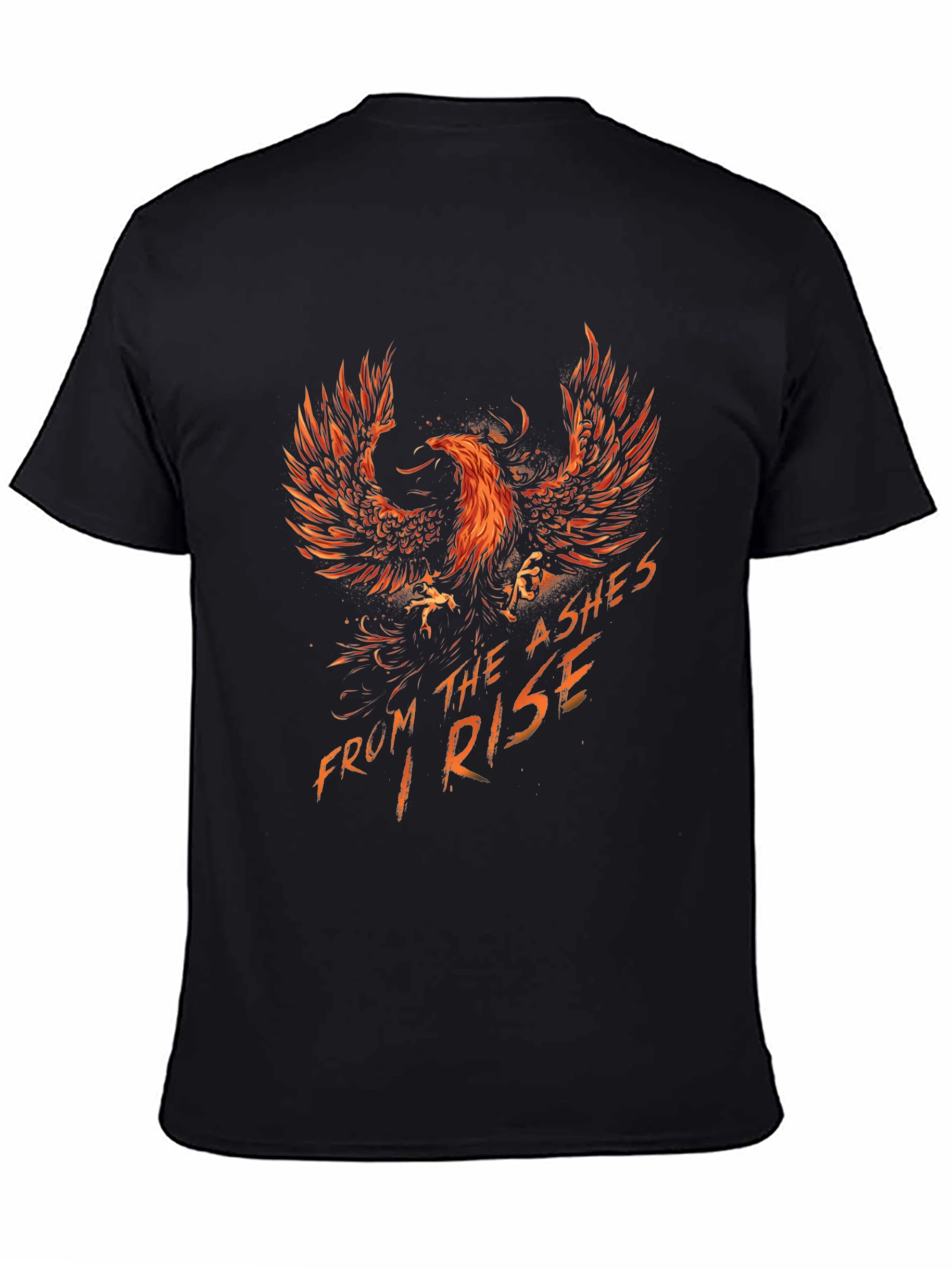 Black Phoenix Rising Men's Graphic T-Shirt view 4
