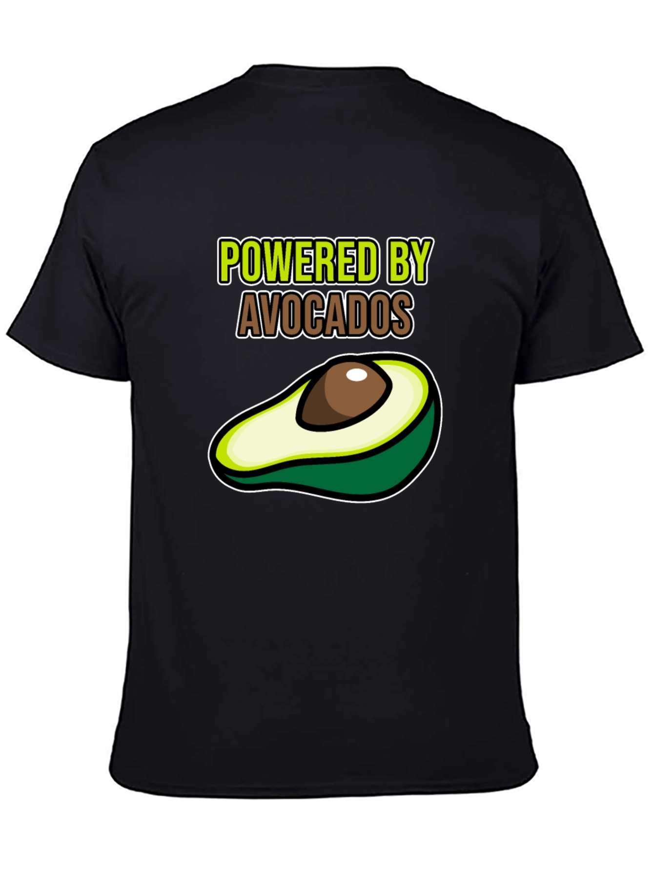 Black Powered by Avocados Graphic Tee view 4