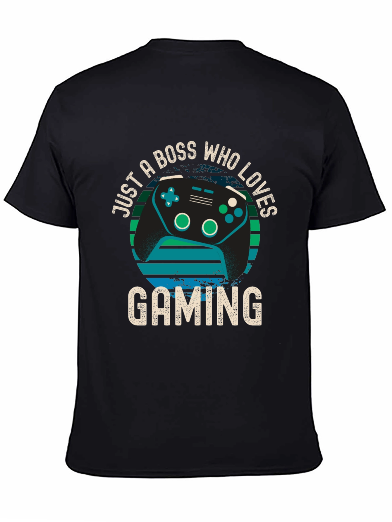 Black Boss Who Loves Gaming T-Shirt - Gamer Gift view 4