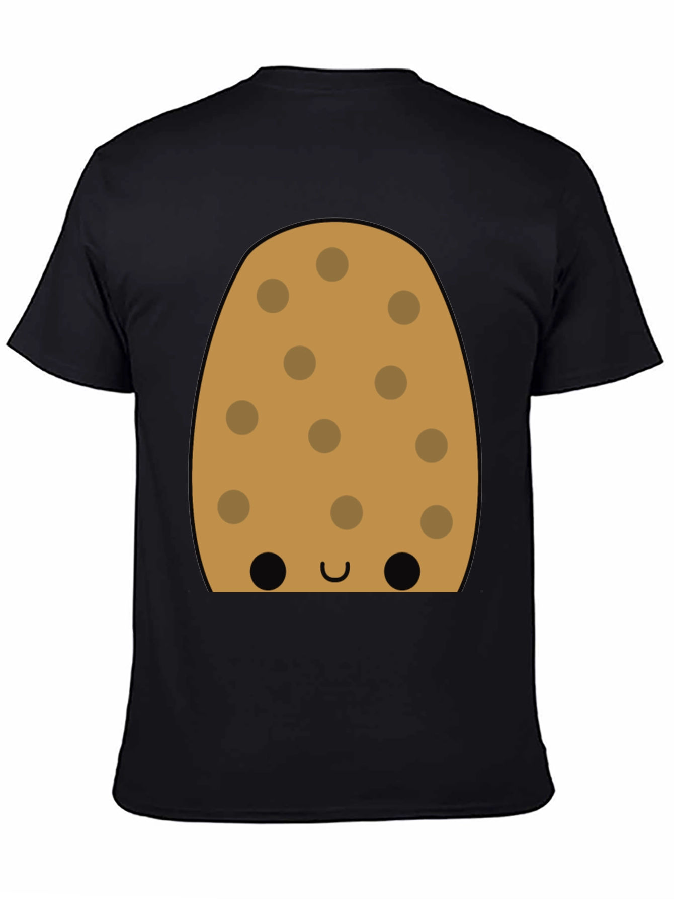 Black Cookie Character Graphic Tee - Fun Black T-Shirt view 4