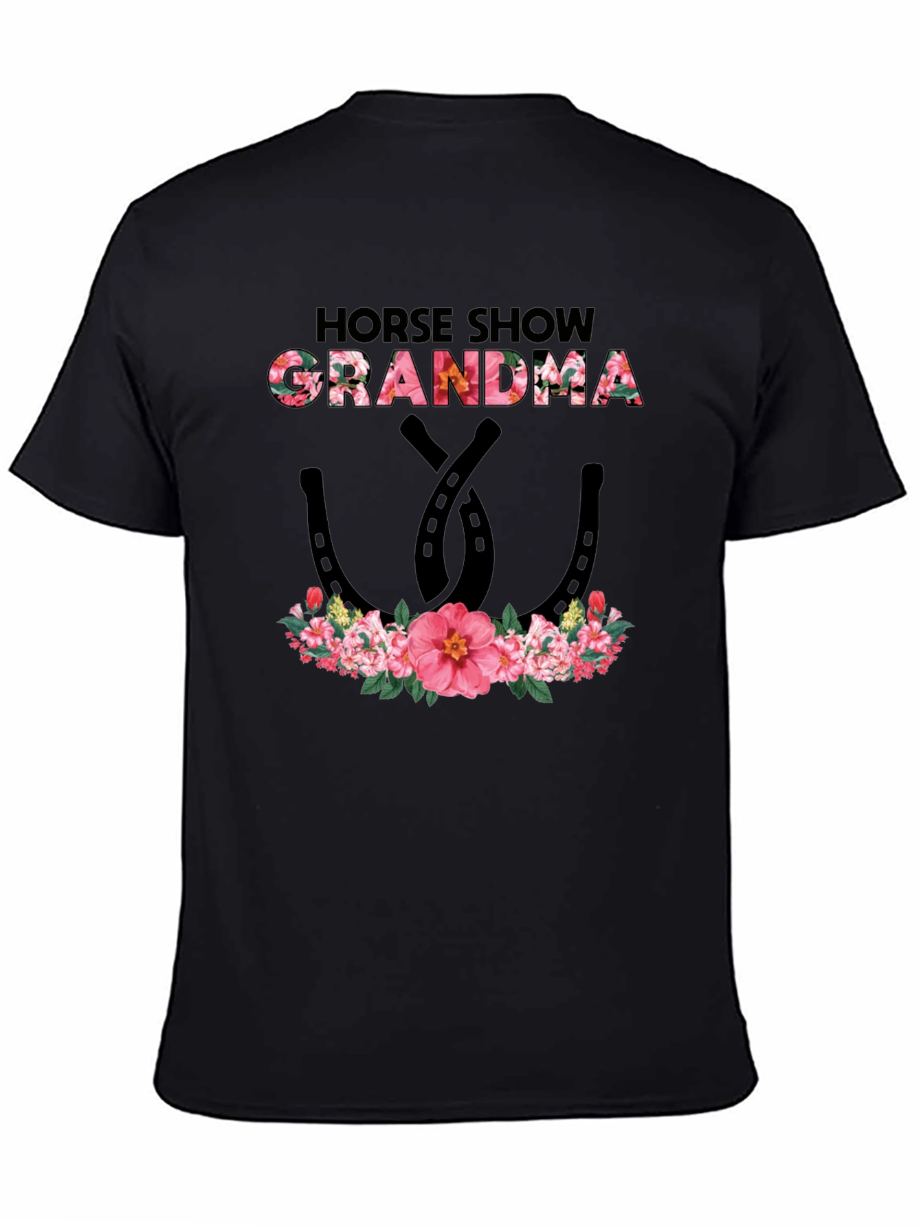 Black Horse Show Grandma Floral Graphic Tee view 4