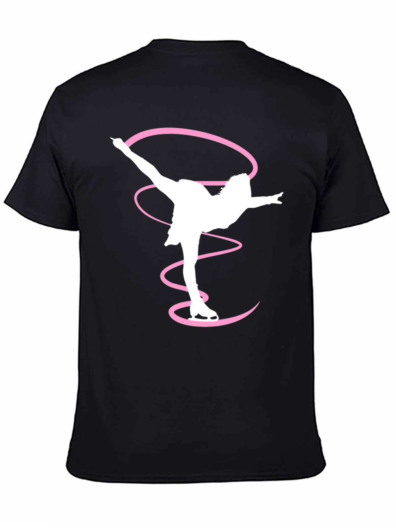 Black Figure Skater T-Shirt Black Cotton Graphic Tee view 4