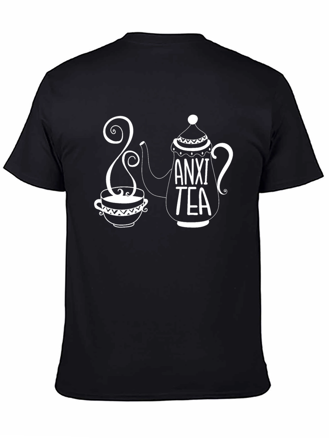 Black Anxi-TEA T-Shirt - Relax & Unwind view 4