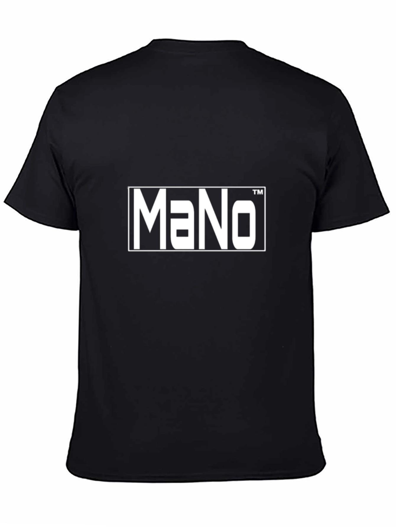 Black MaNo Graphic Print Black T-Shirt Casual Wear view 4