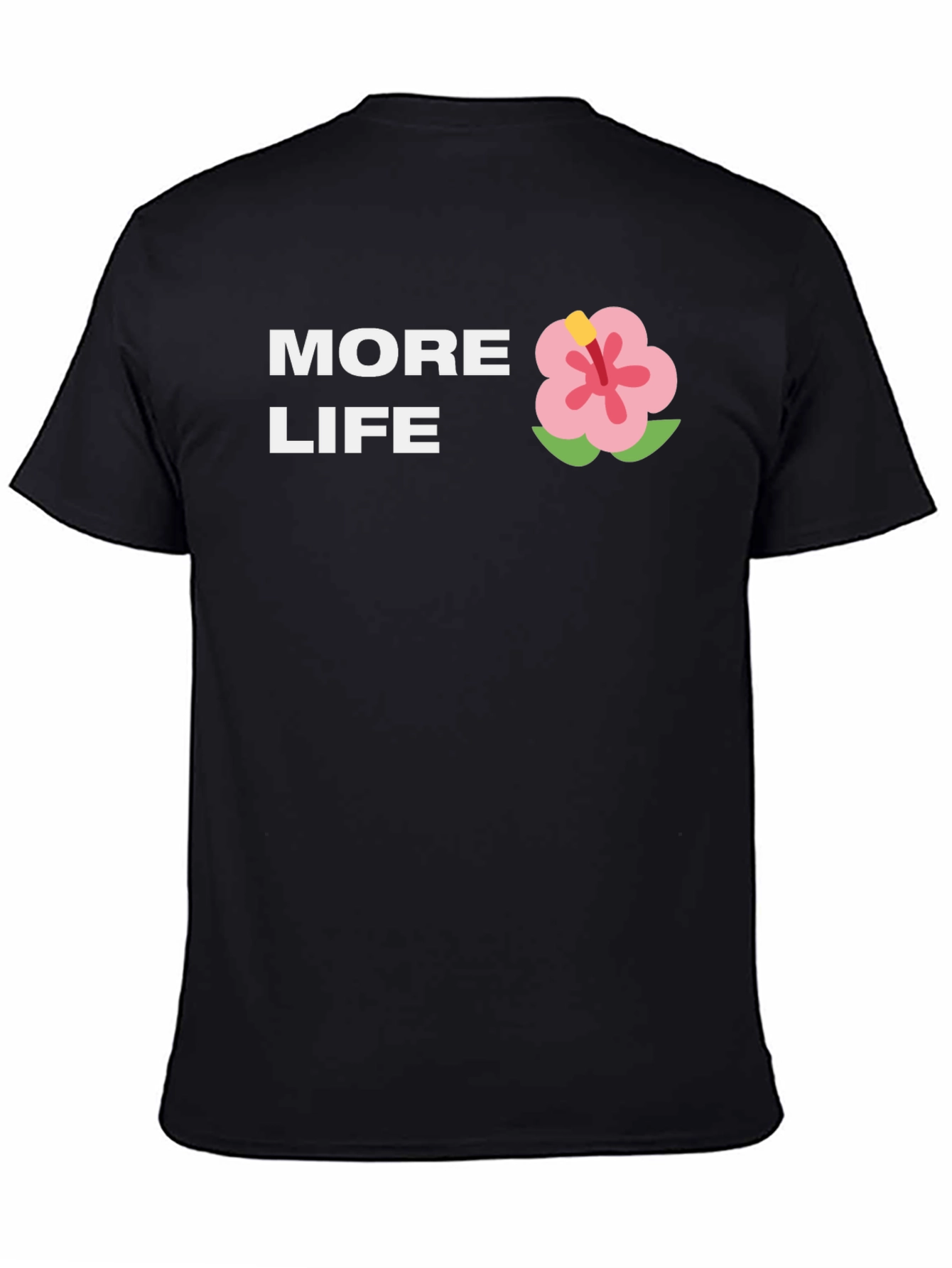 Black More Life Graphic Tee - Casual Black T-Shirt view 4