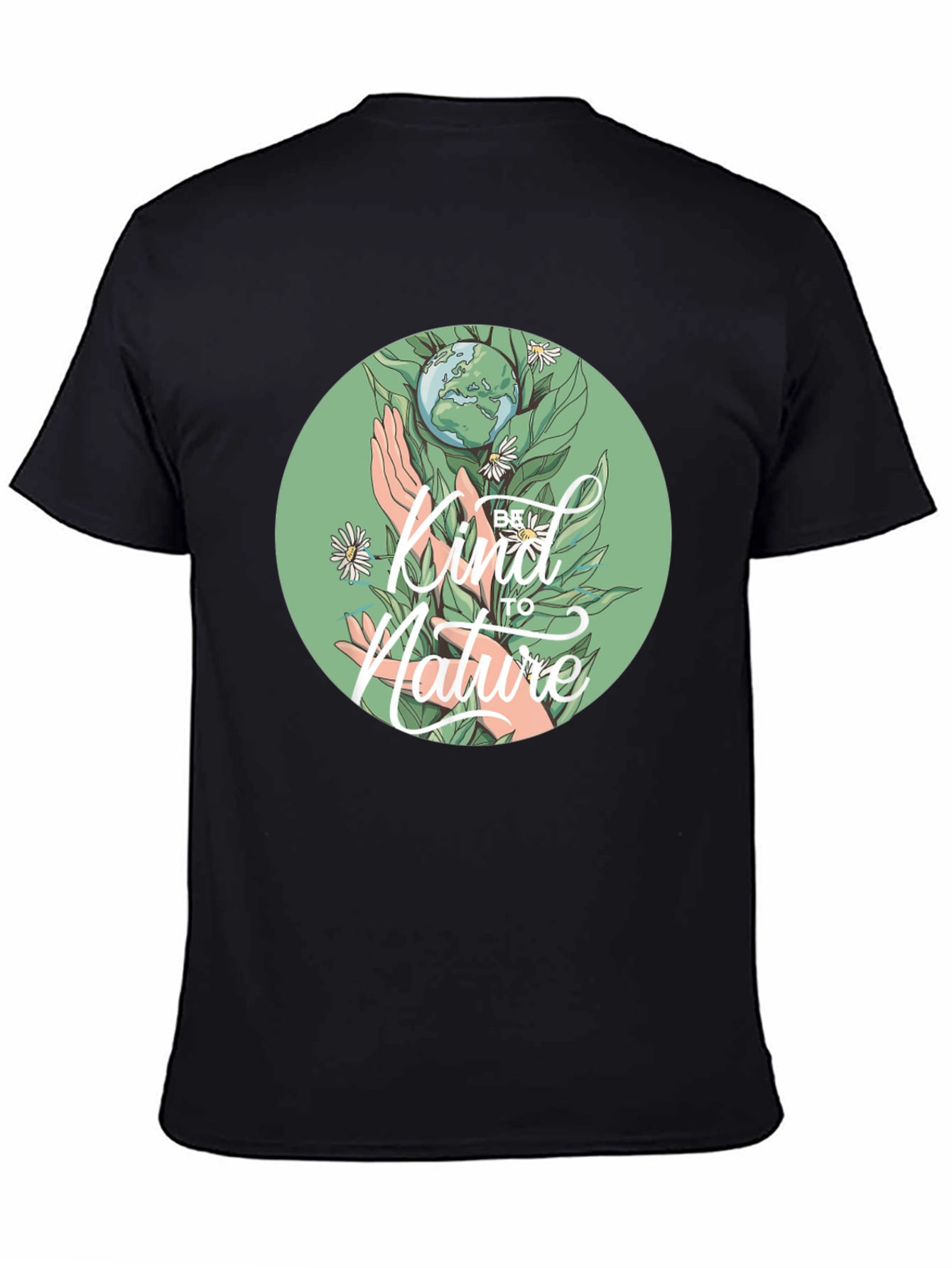 Black Kind To Nature Graphic Tee - Eco-Friendly Design view 4