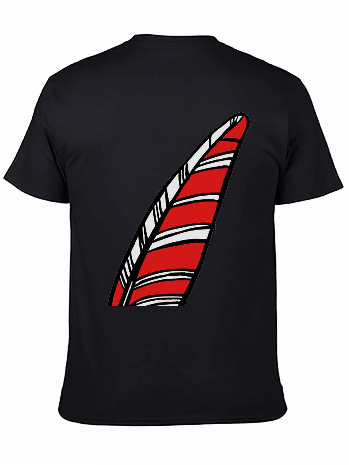Black Candy Cane Striped T-Shirt - Festive Holiday Style view 4