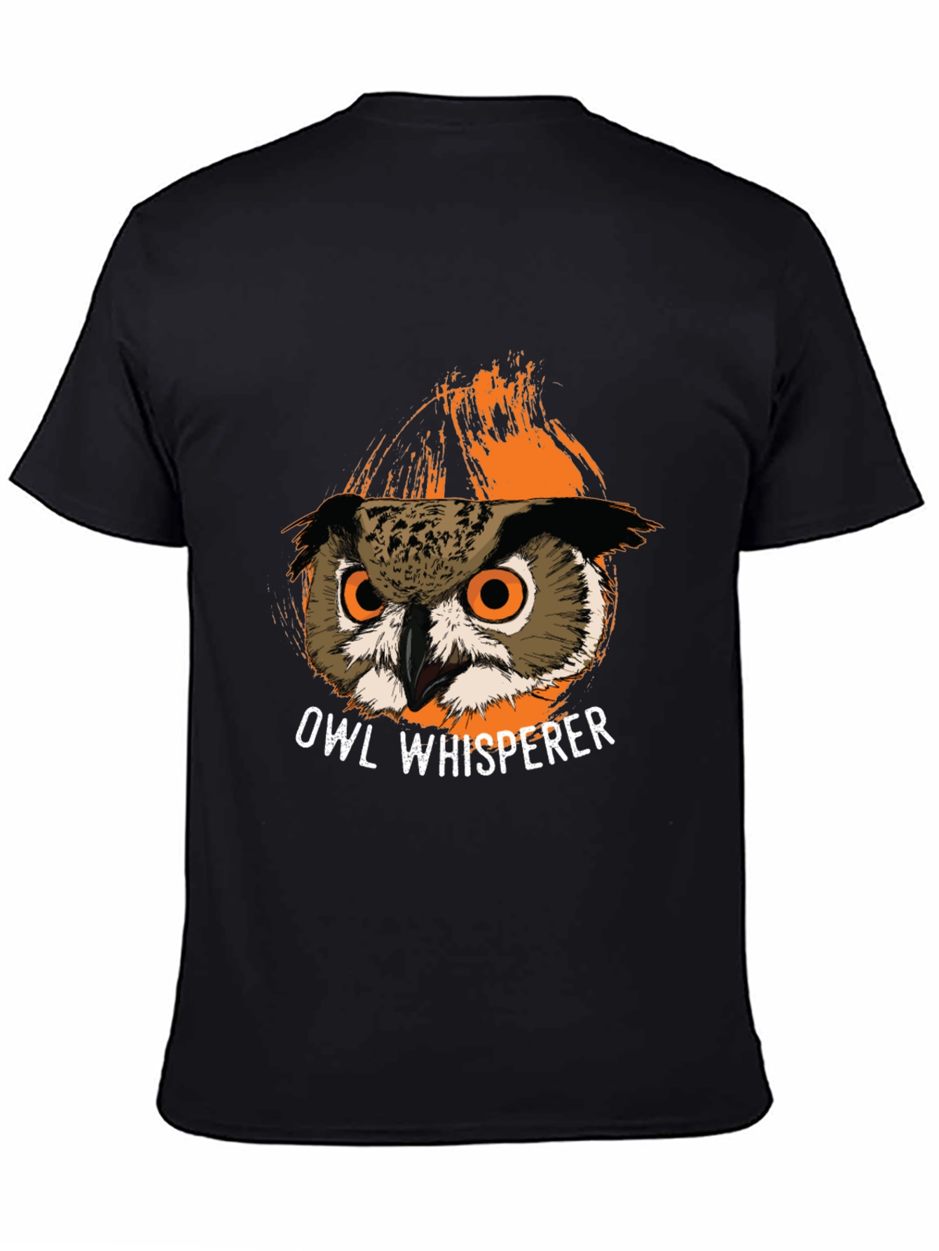 Black Owl Whisperer Graphic T-Shirt view 4