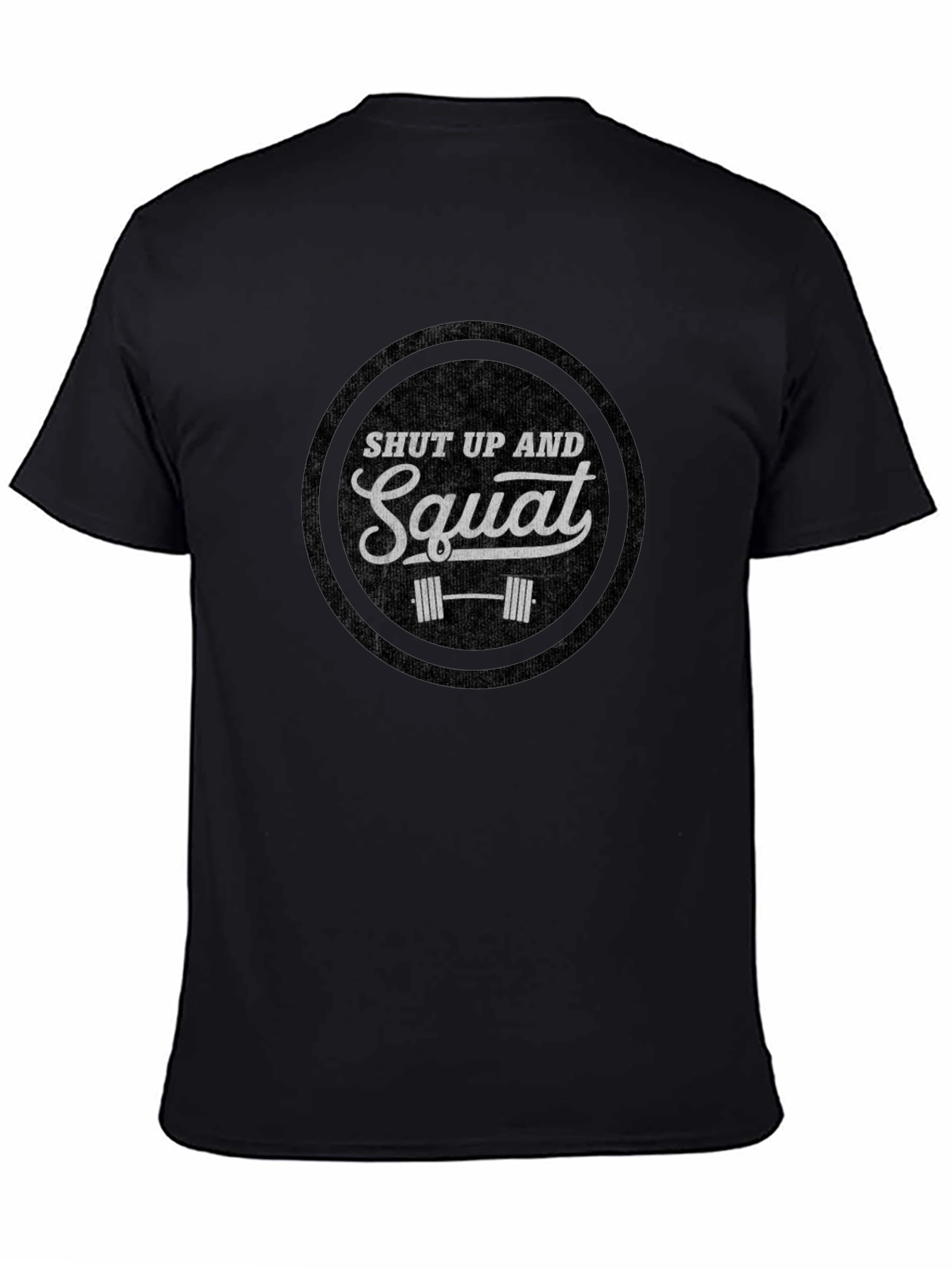 Black Shut Up and Squat Black Graphic Tee - Gym Workout Shirt view 4