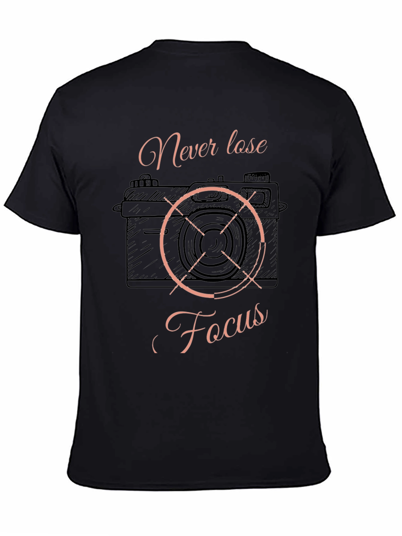 Black Never Lose Focus Graphic Tee view 4