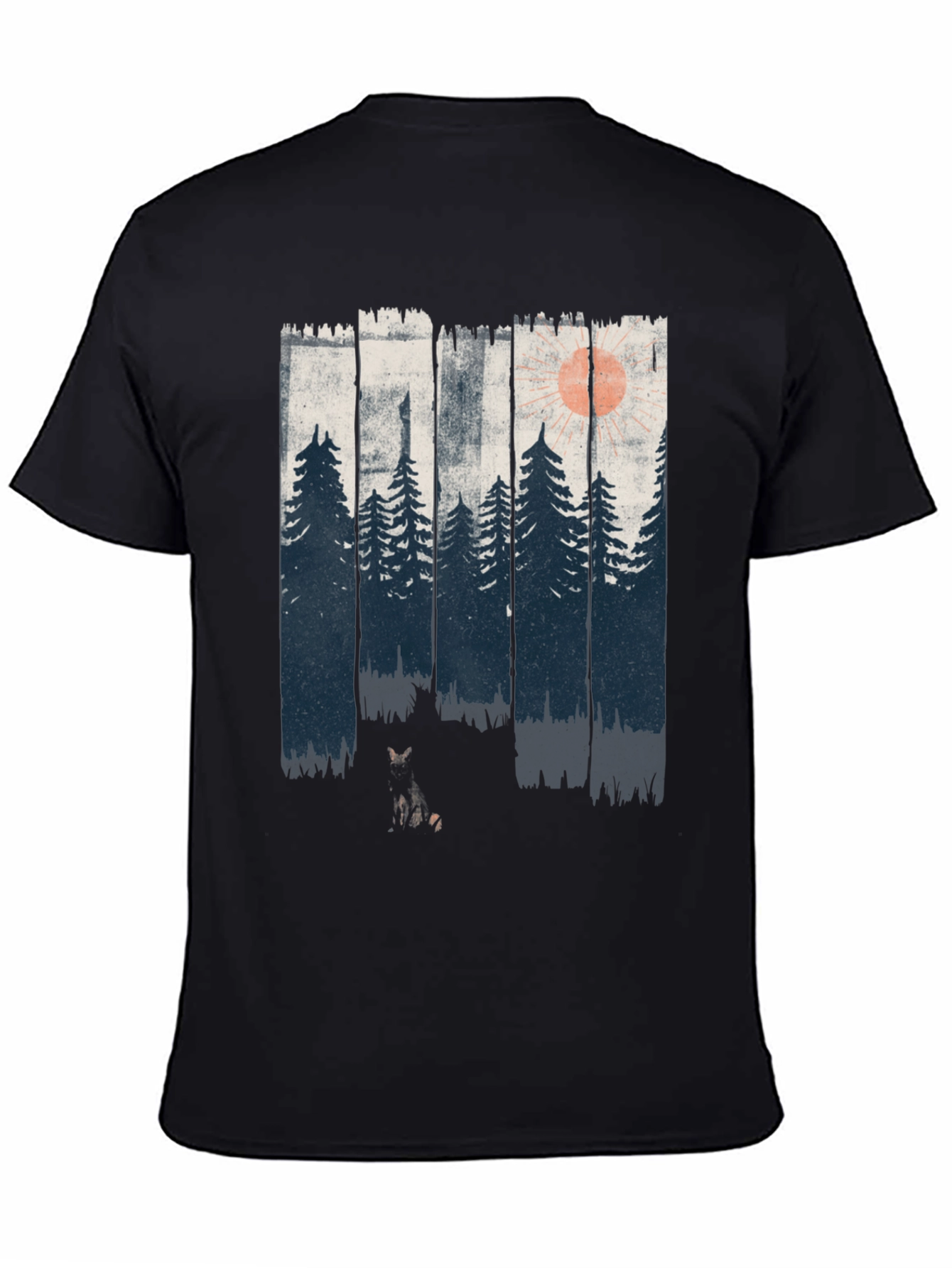 Black Forest Scene T-Shirt - Nature Lover's Tee view 4