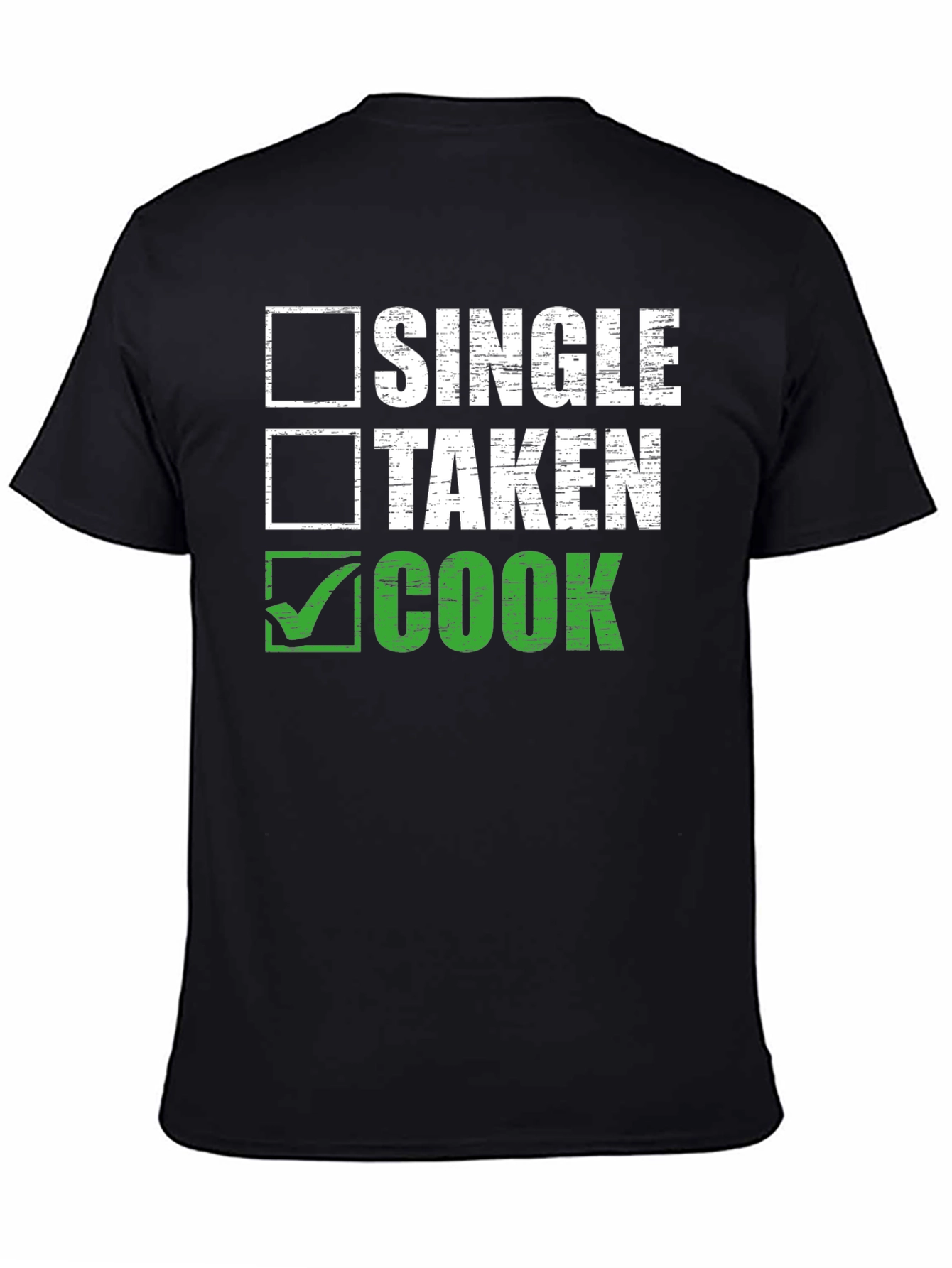 Black Single Taken Cook T-Shirt view 4