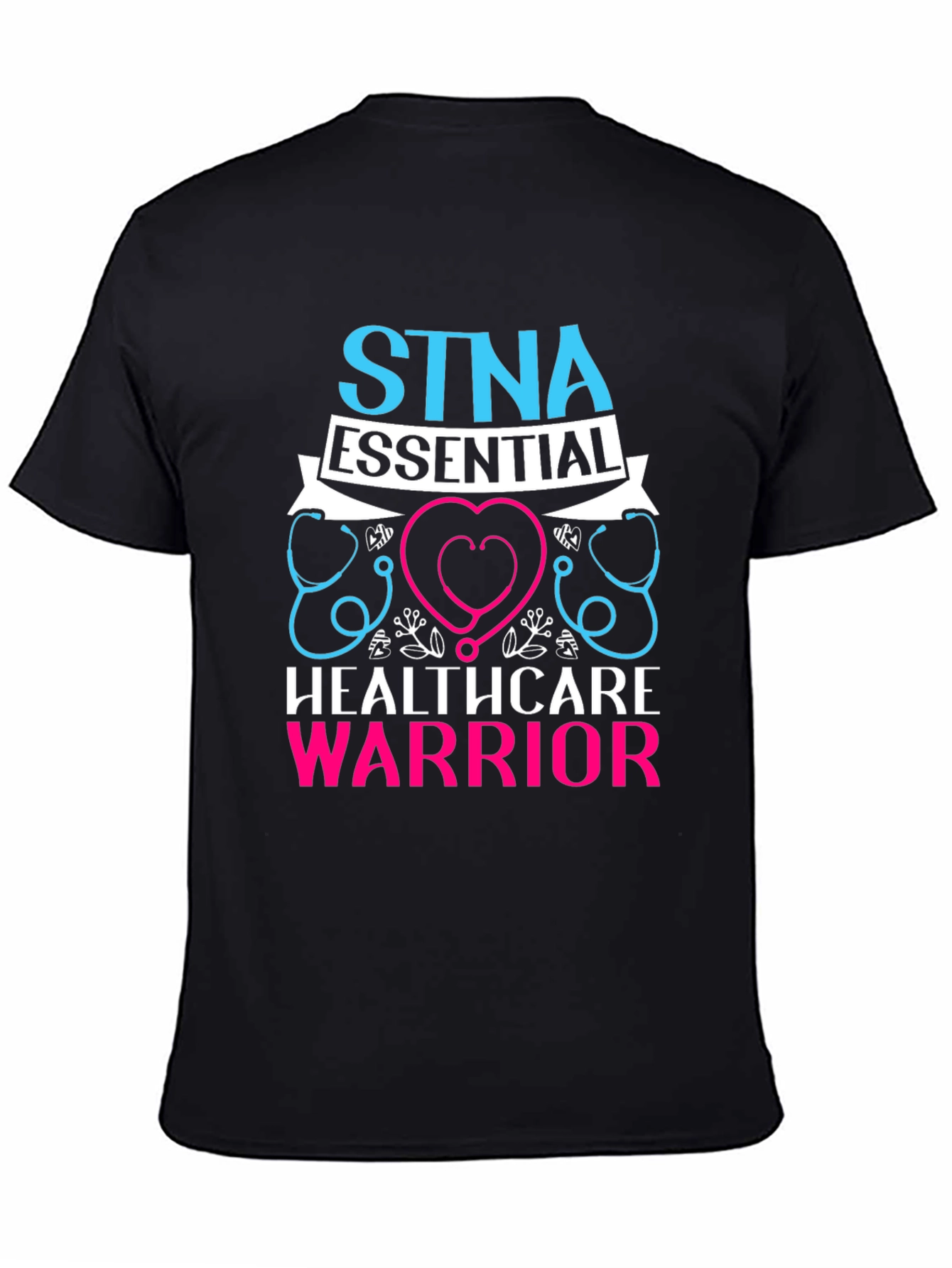 Black STNA Essential Healthcare Warrior Graphic Tee view 4