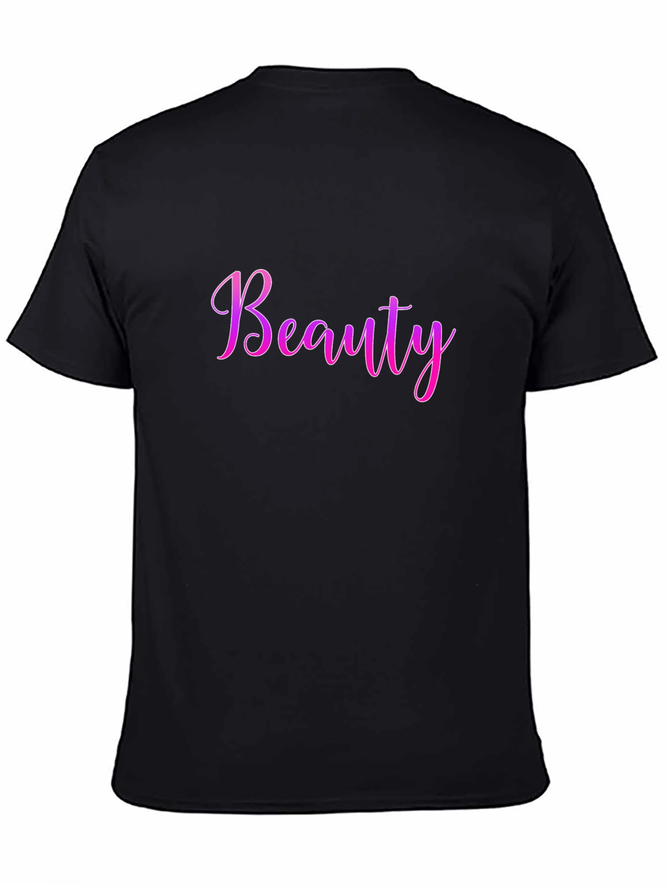 Black Beauty Scripted Tee - Stylish Cotton Blend Casual Wear view 4