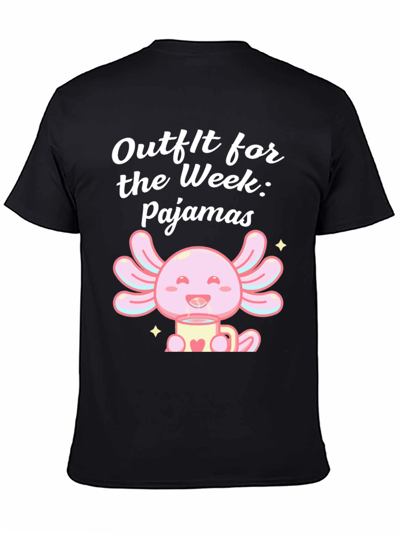 Black Outfit for the Week Pajamas T-Shirt view 4