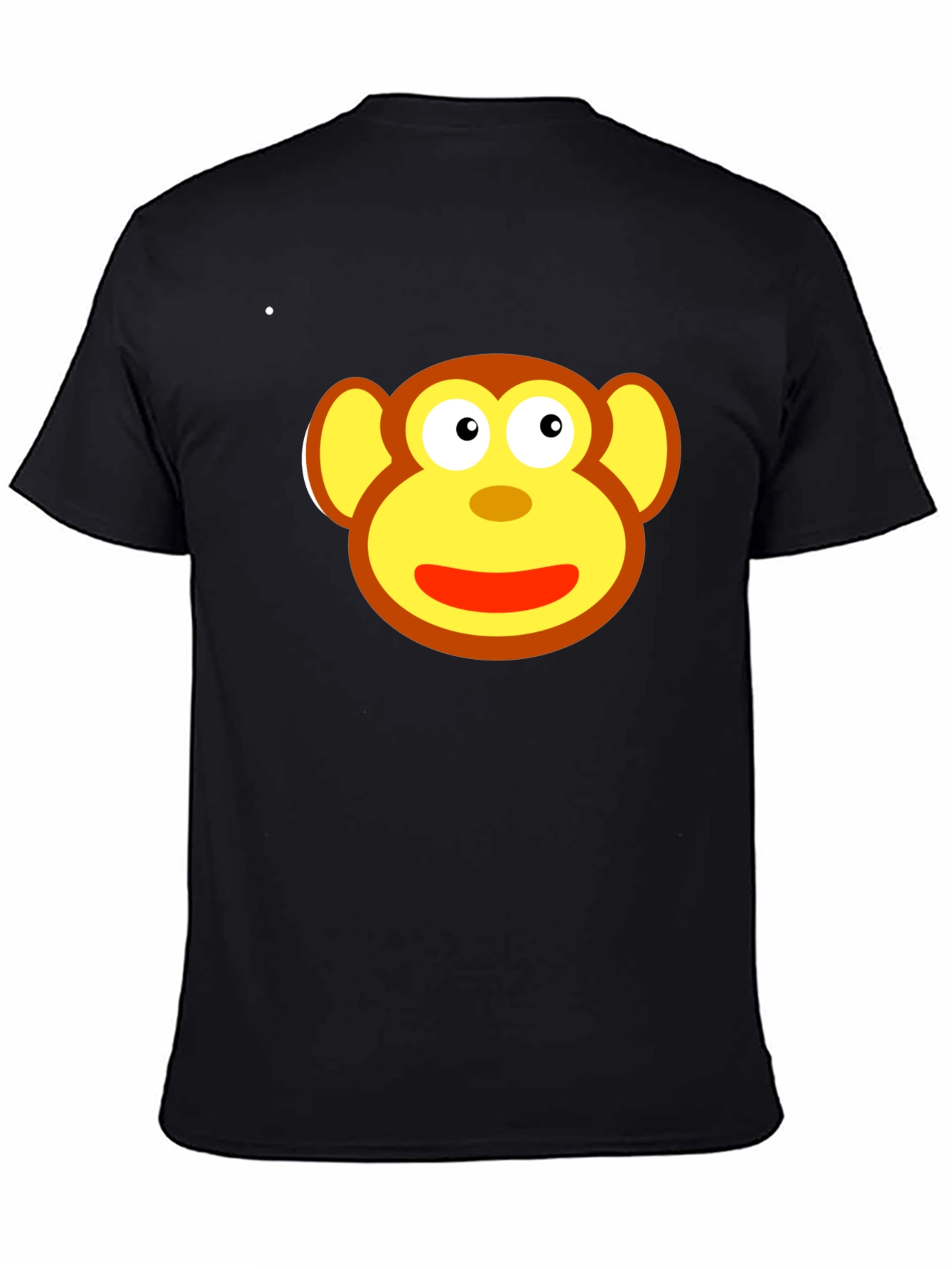 Black Monkey Face Graphic Tee - Fun & Playful Design view 4
