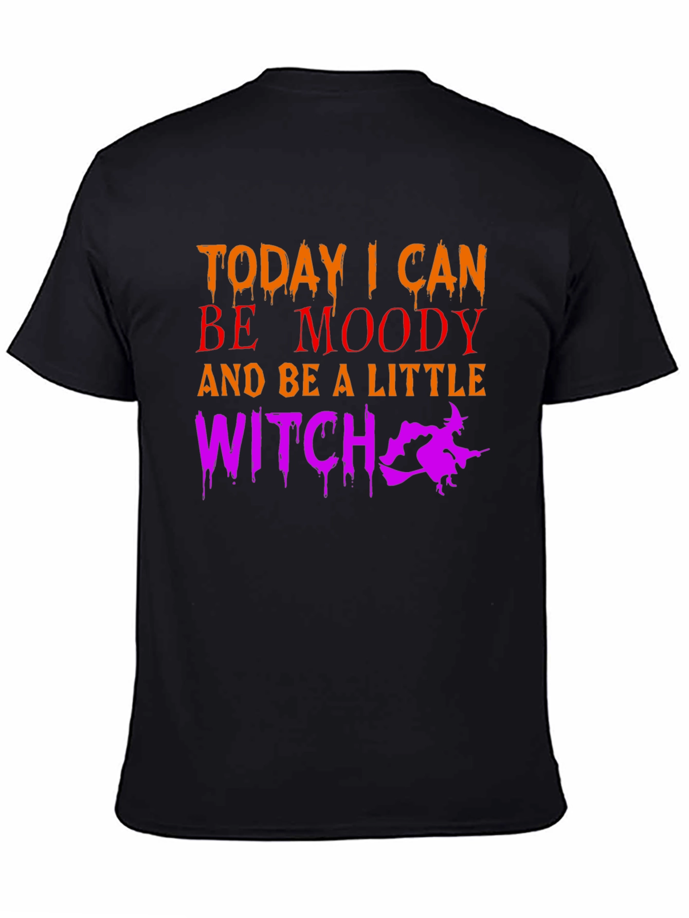 Black Moody Witch Halloween T-Shirt view 4
