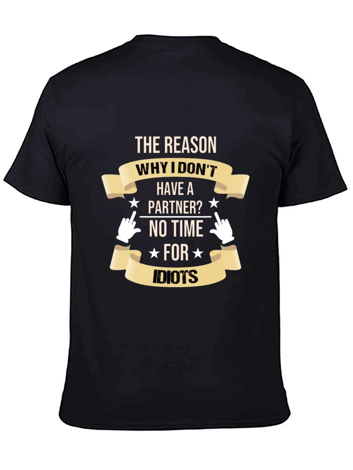 Black No Time for Idiots Graphic Tee - Black view 4
