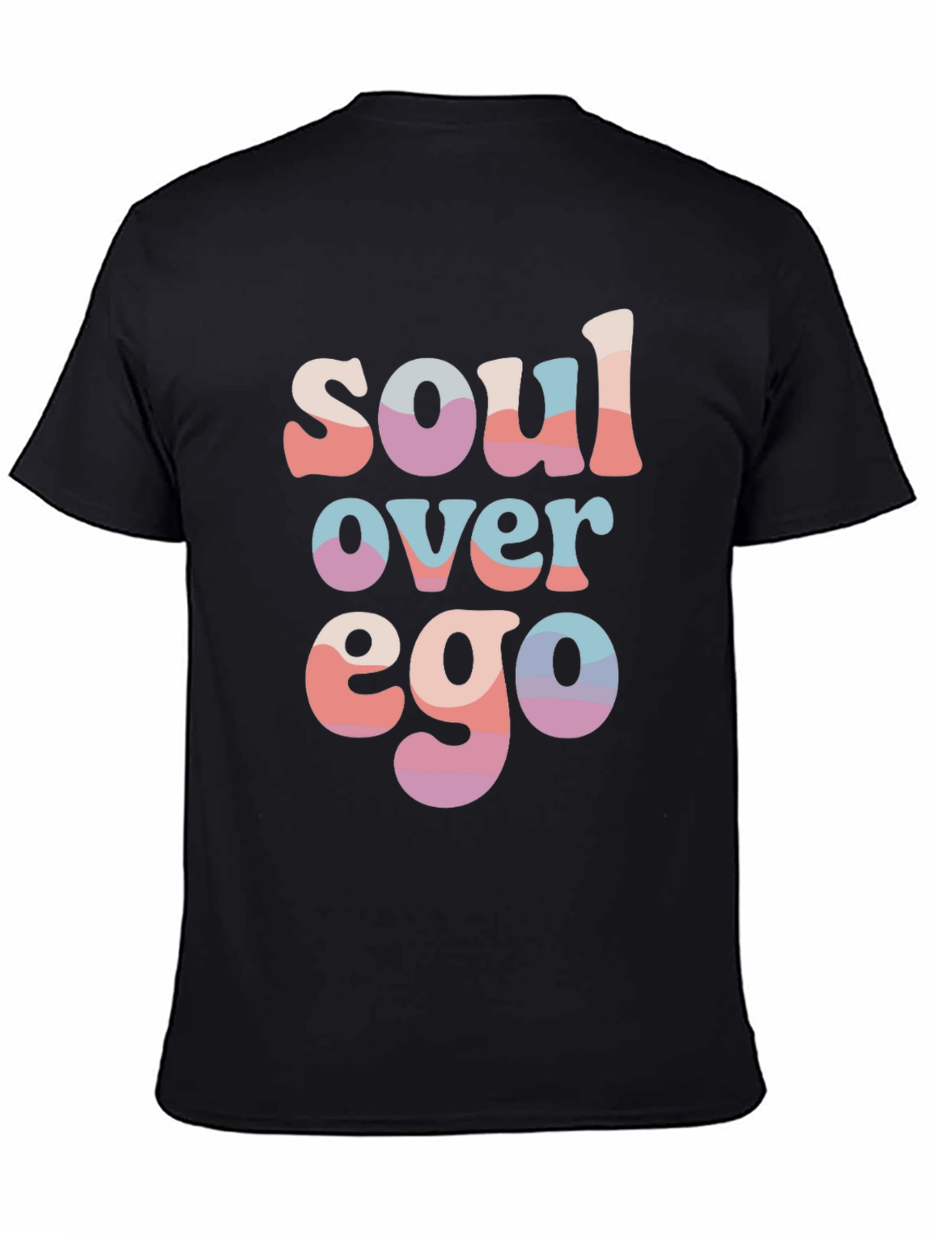 Black Soul Over Ego Graphic Tee - Soft Cotton Blend T-Shirt view 4