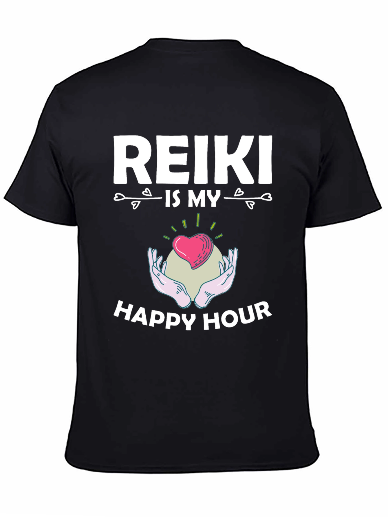 Black Reiki Is My Happy Hour T-Shirt view 4