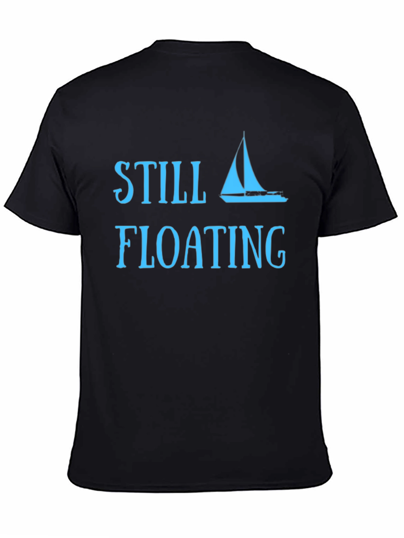 Black Still Floating Boat Graphic T-Shirt view 4