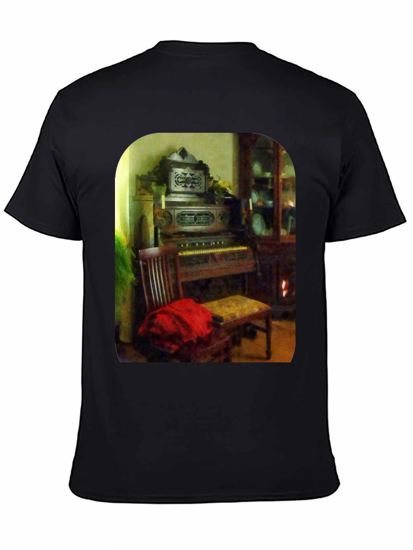 Black Vintage Organ T-Shirt view 4