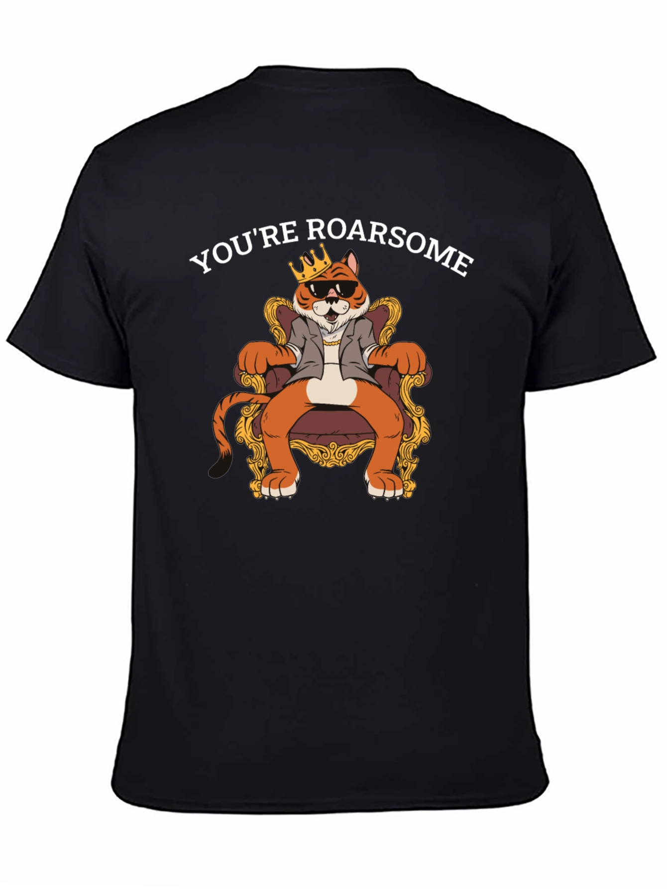 Black Roarsome Tiger King T-Shirt - Black view 4