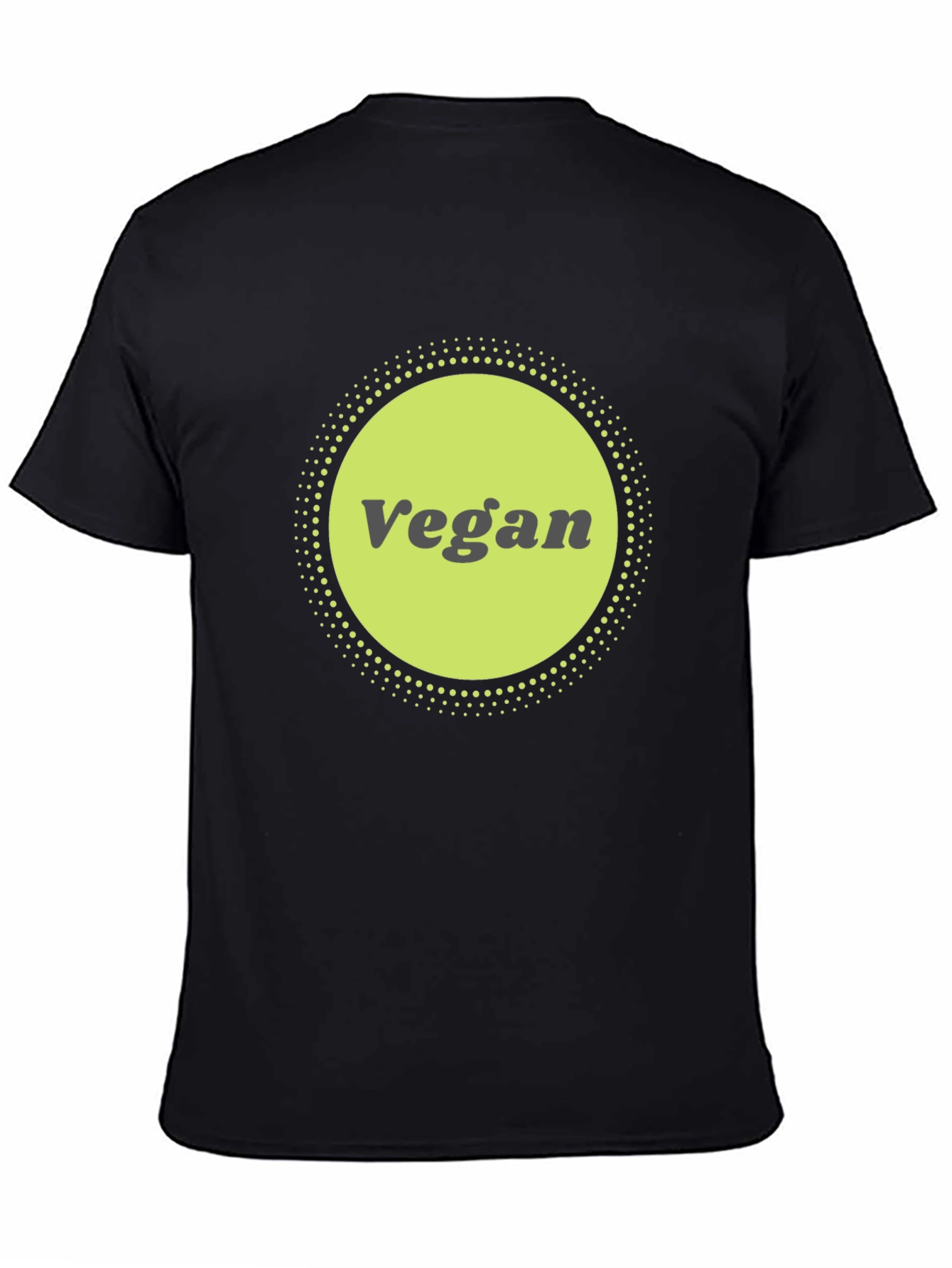 Black Vegan Graphic Tee - Black Cotton Blend view 4