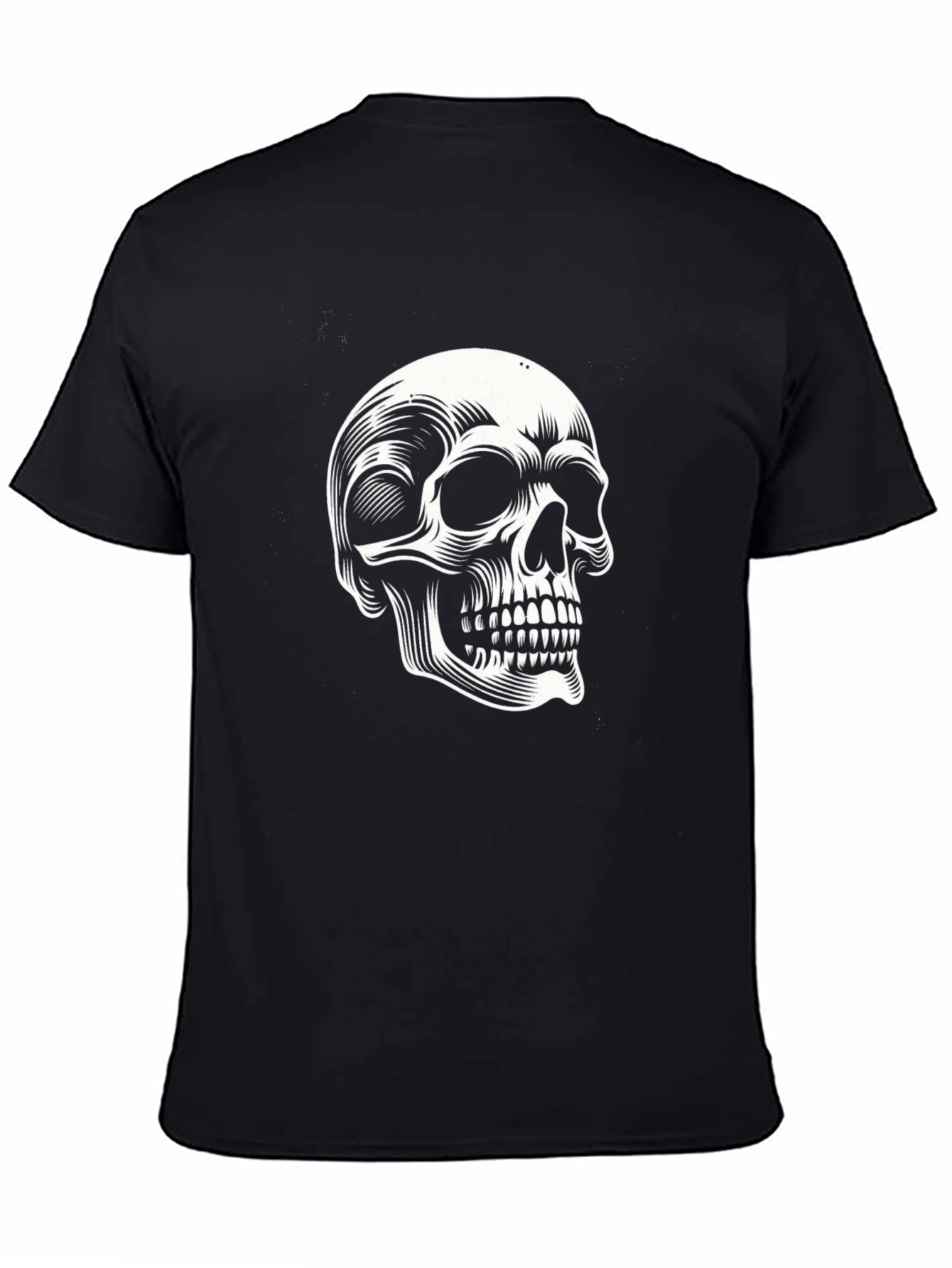 Black Skull Graphic T-Shirt - Classic Black Tee view 4