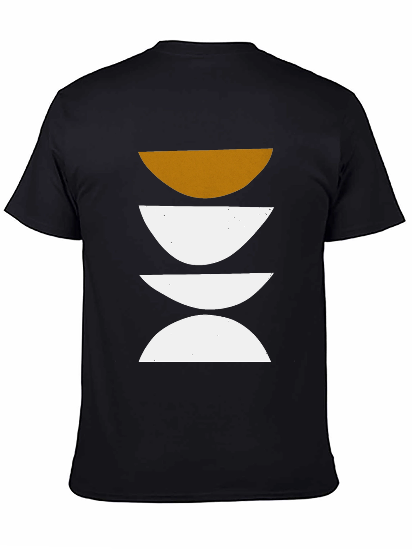 Black Modern Geometric Tee - Abstract Design view 4