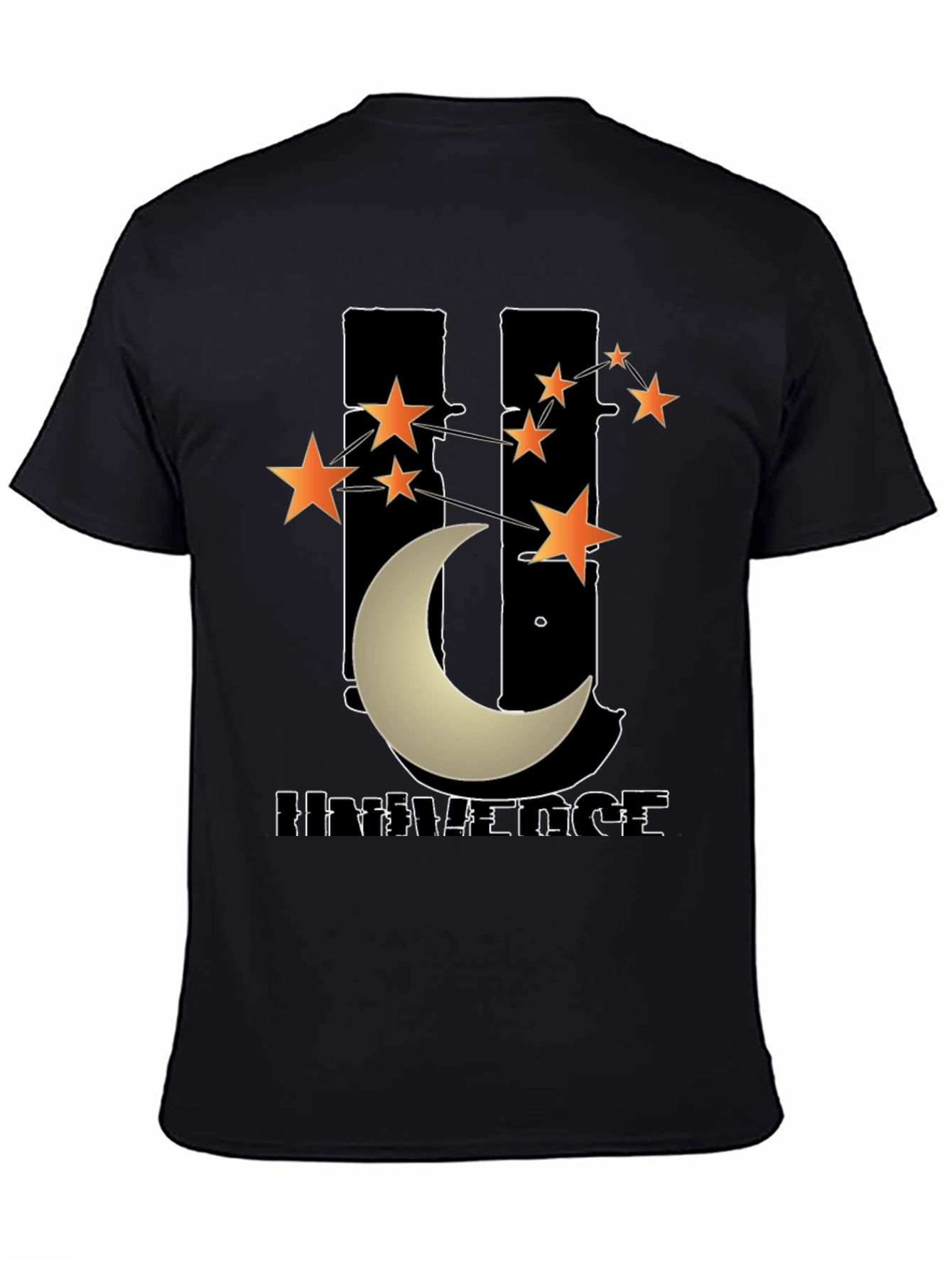 Black Universe Graphic T-Shirt - Men's Black Tee view 4
