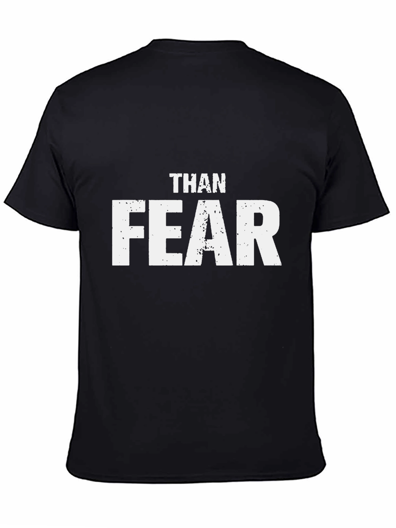 Black Than Fear Graphic Tee - Motivational T-Shirt view 4