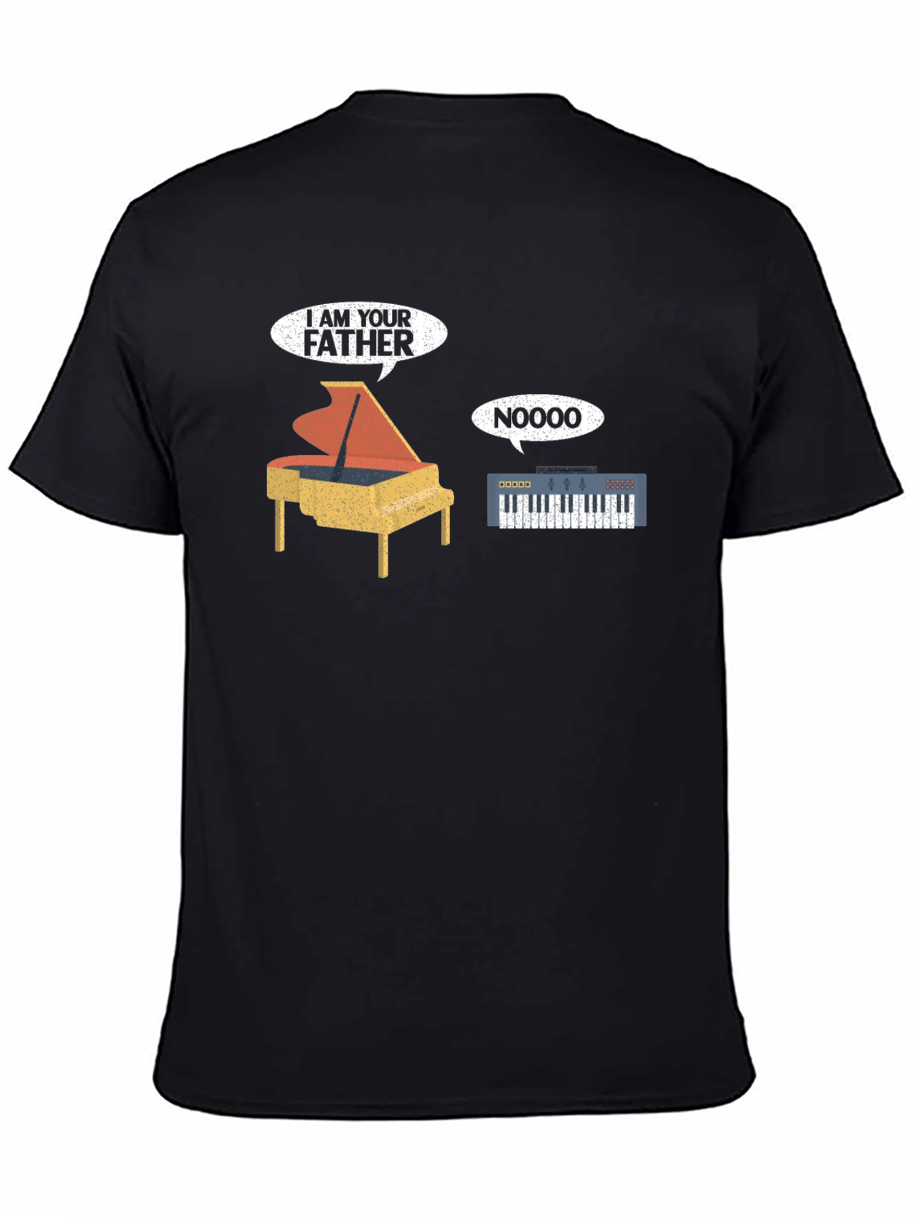 Black I Am Your Father Piano T-Shirt view 4