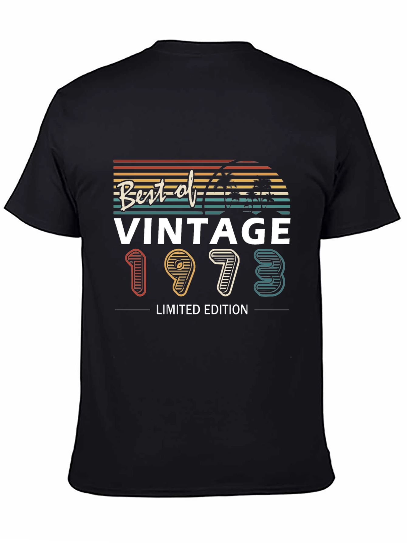 Black Vintage 1973 Limited Edition T-Shirt view 4