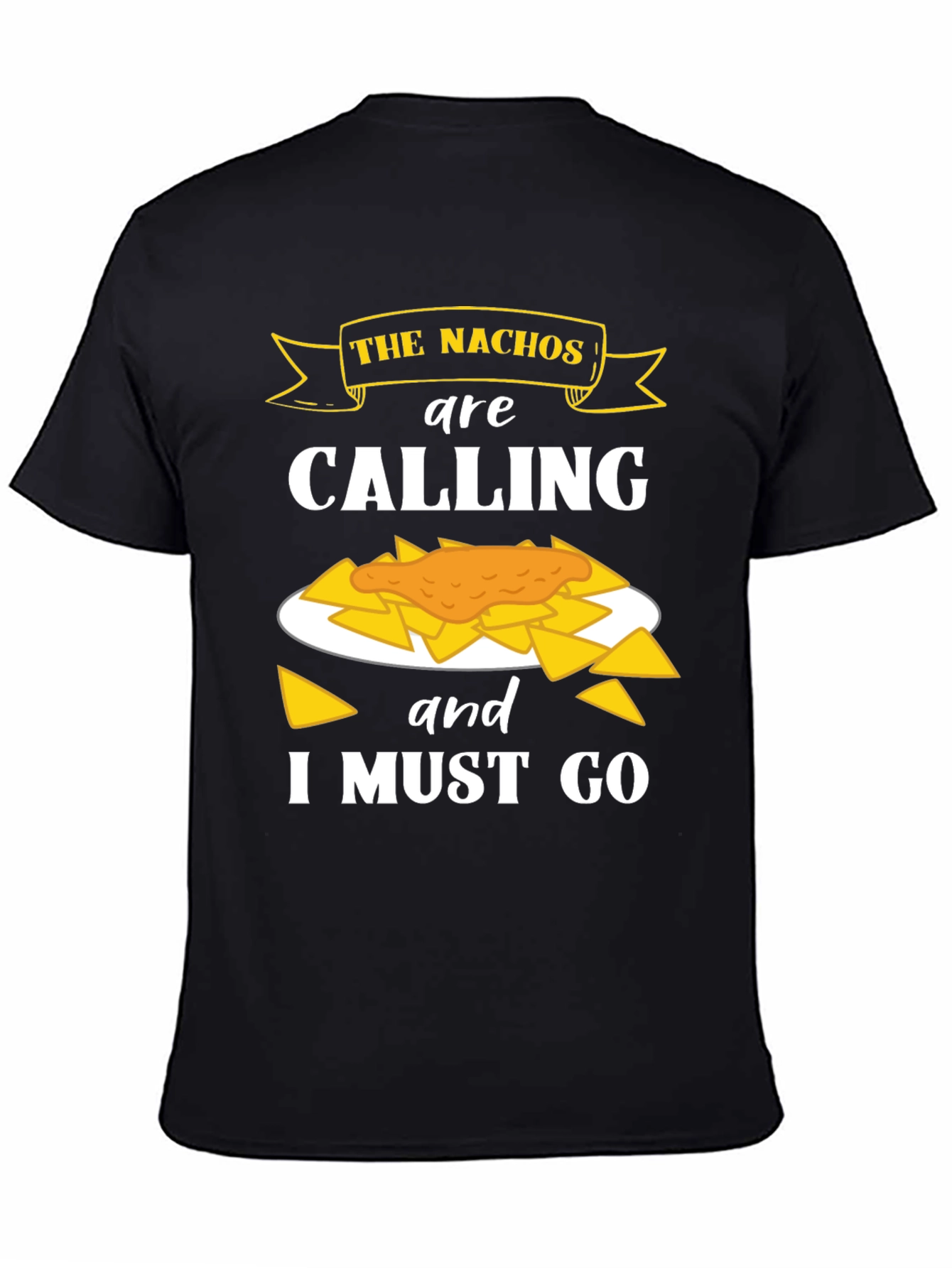 Black Nachos Calling Black Graphic T-Shirt view 4