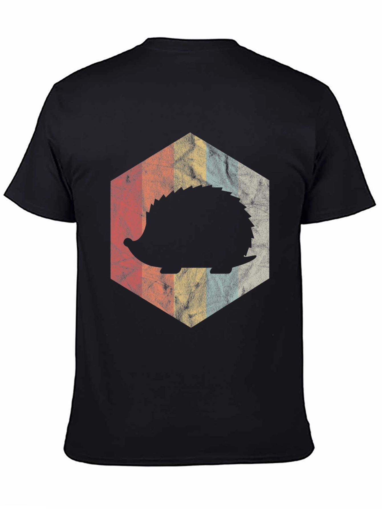 Black Retro Hedgehog Graphic Tee view 4