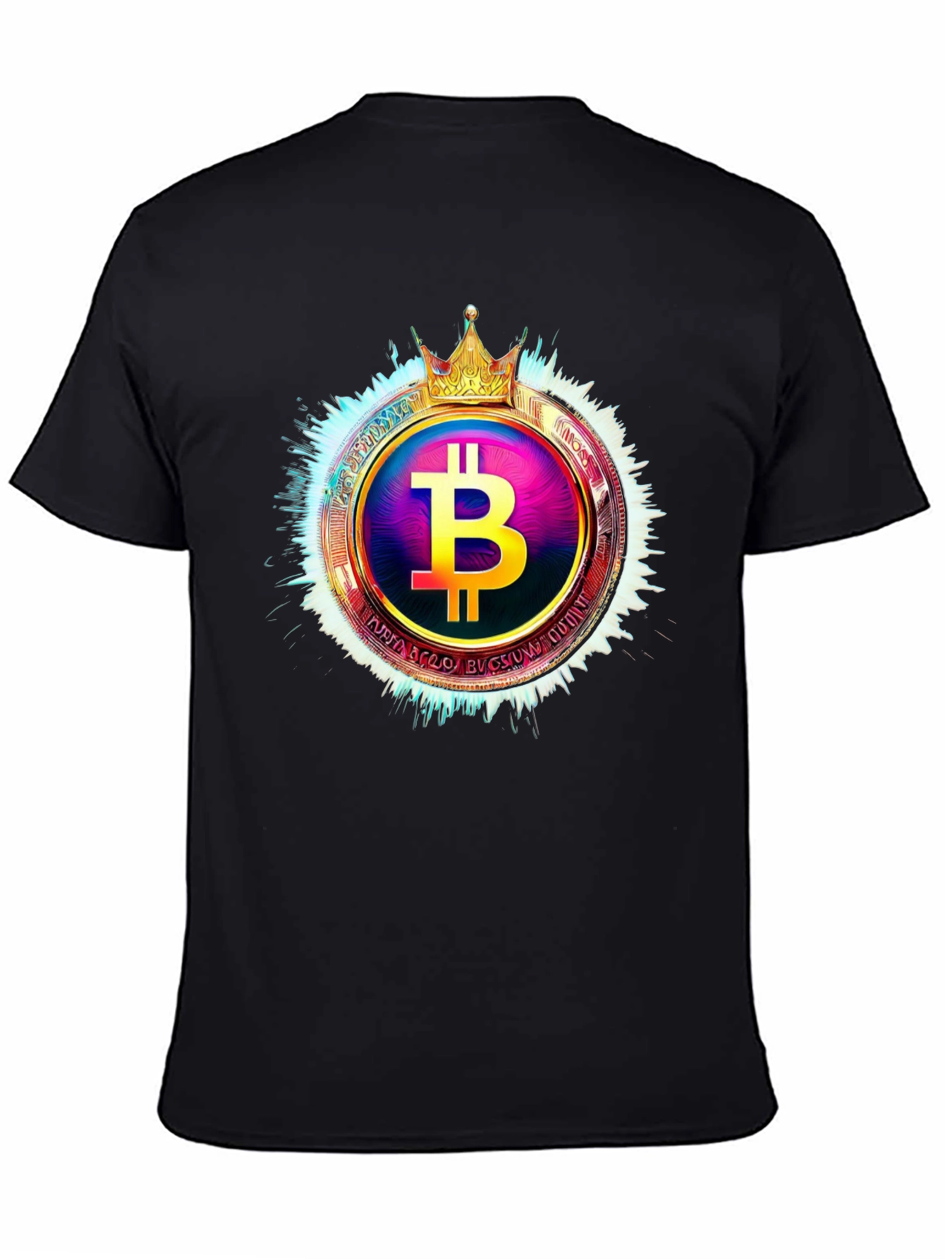 Black Bitcoin King T-Shirt - Crypto Currency Tee view 4