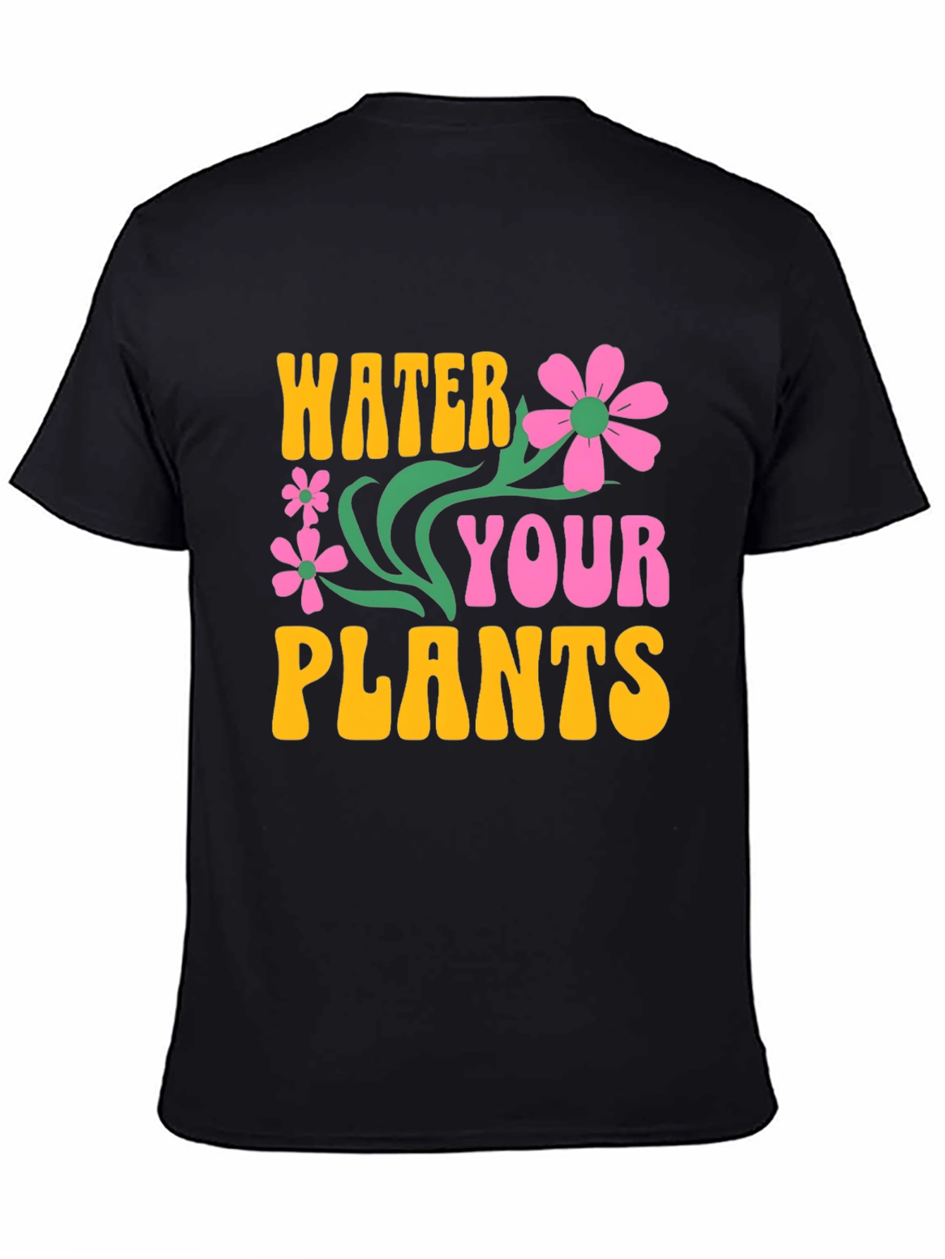 Black Water Your Plants Graphic T-Shirt view 4