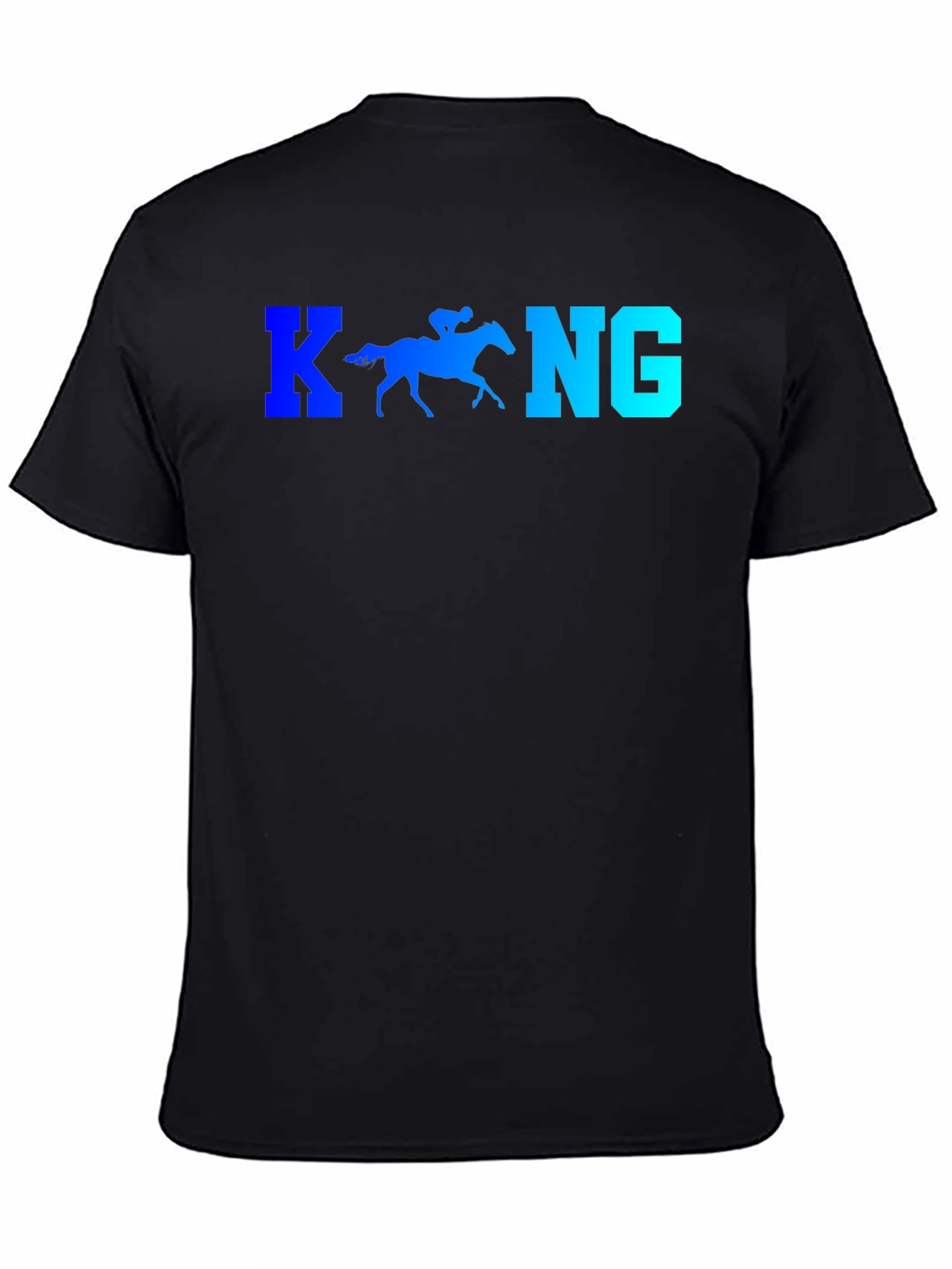 Black Horse Racing Tee - King Style Graphic T-Shirt view 4