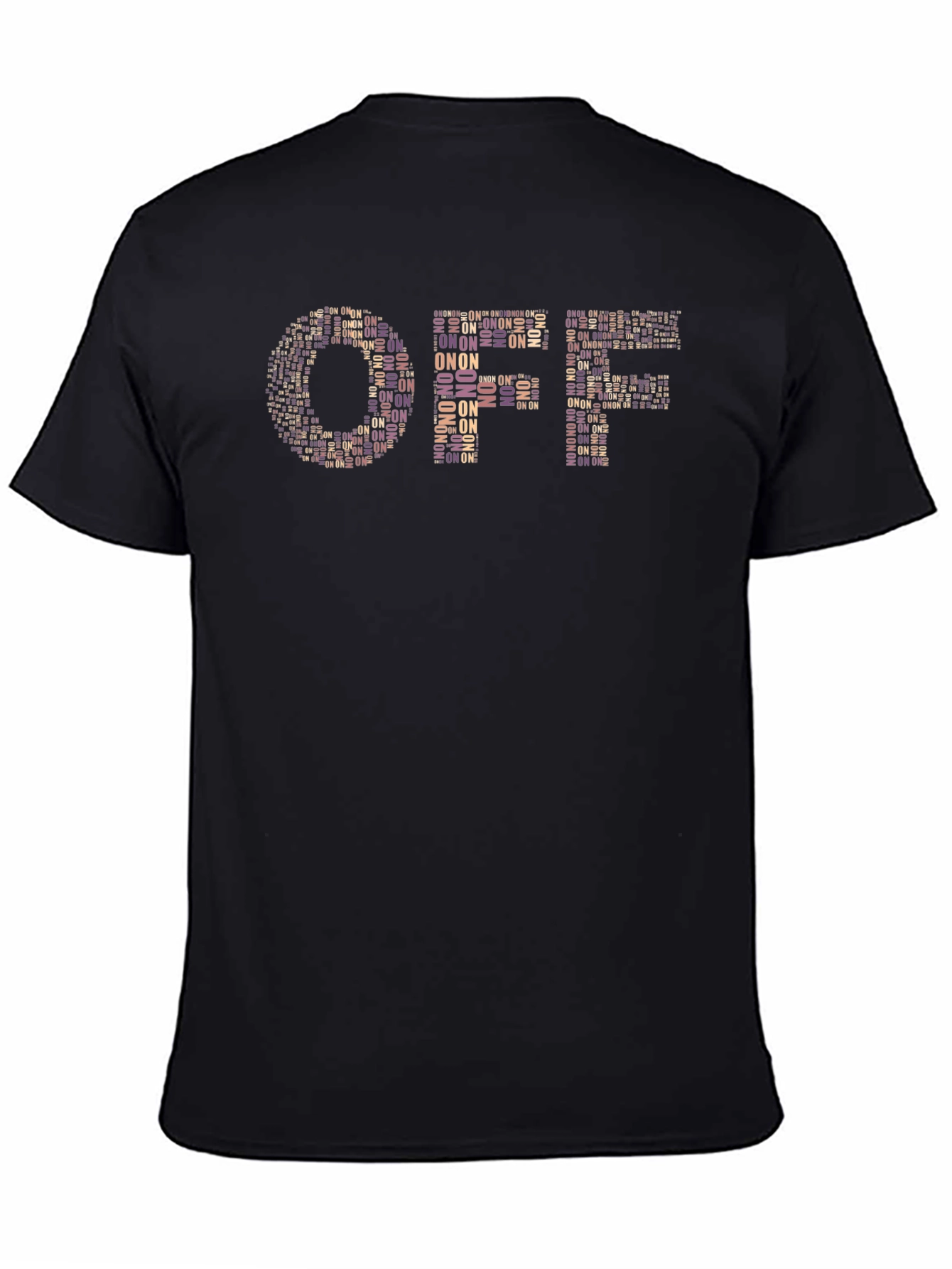 Black Off/On Word Graphic T-Shirt view 4