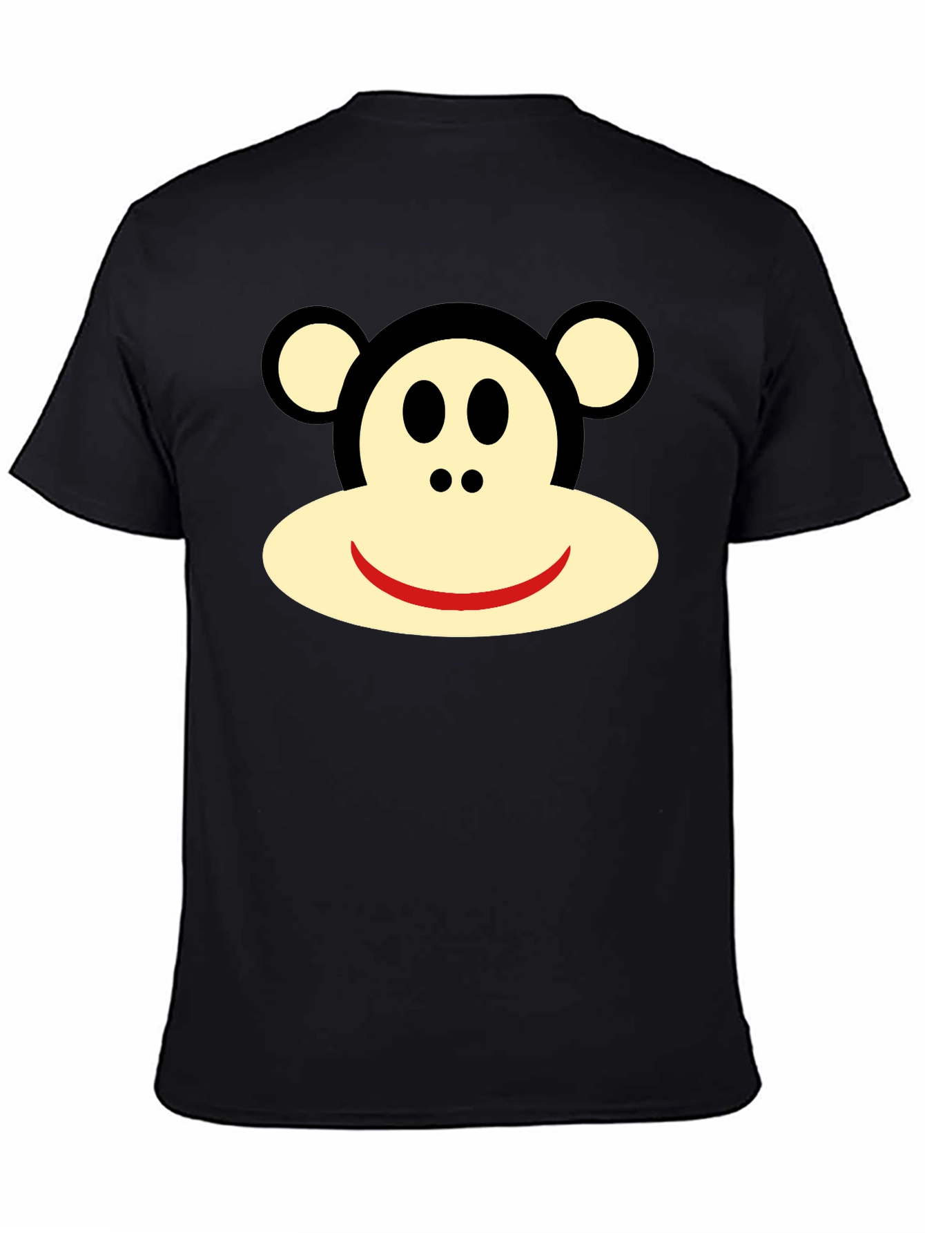 Black Sock Monkey Black Tee - Classic Cartoon view 4
