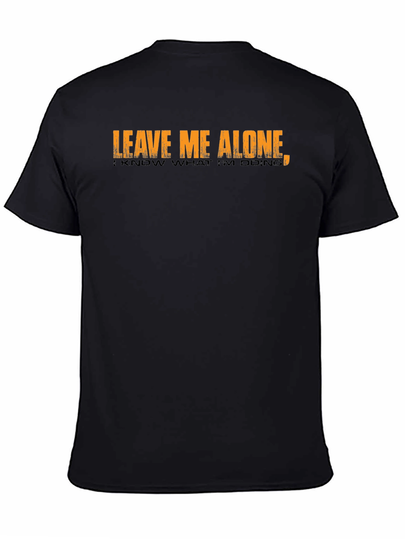 Black Leave Me Alone Funny Graphic Tee view 4